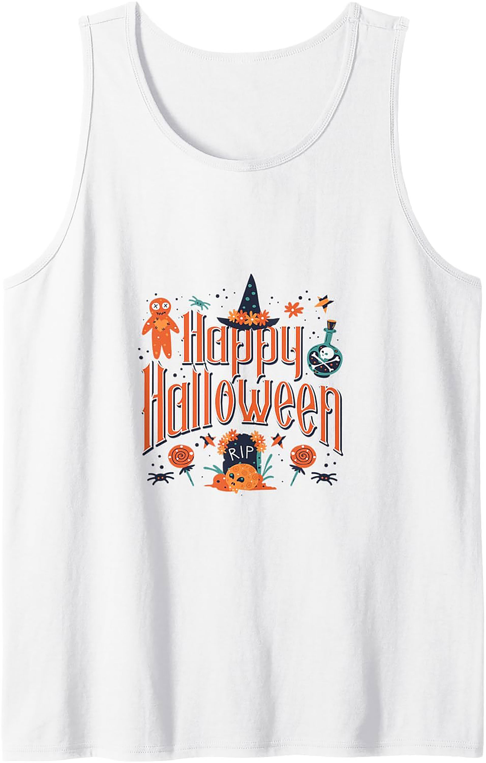 Happy Halloween Whimsical Graphic Tank | Unisex Sleeveless Tee