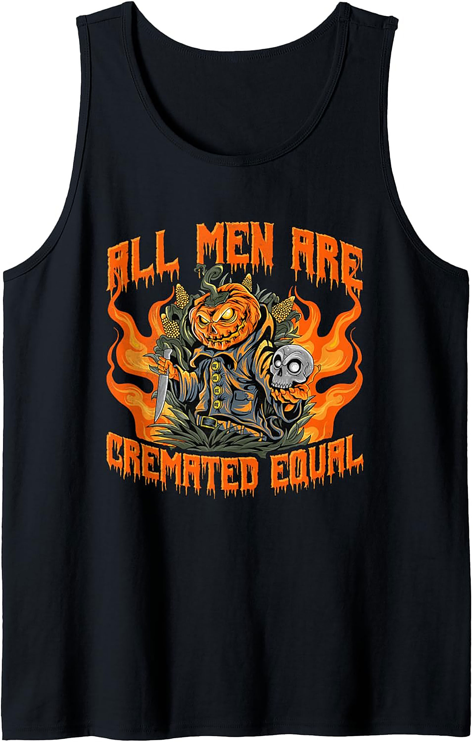 Killer Pumpkin Halloween Graphic Tank | Dark Humor Tee