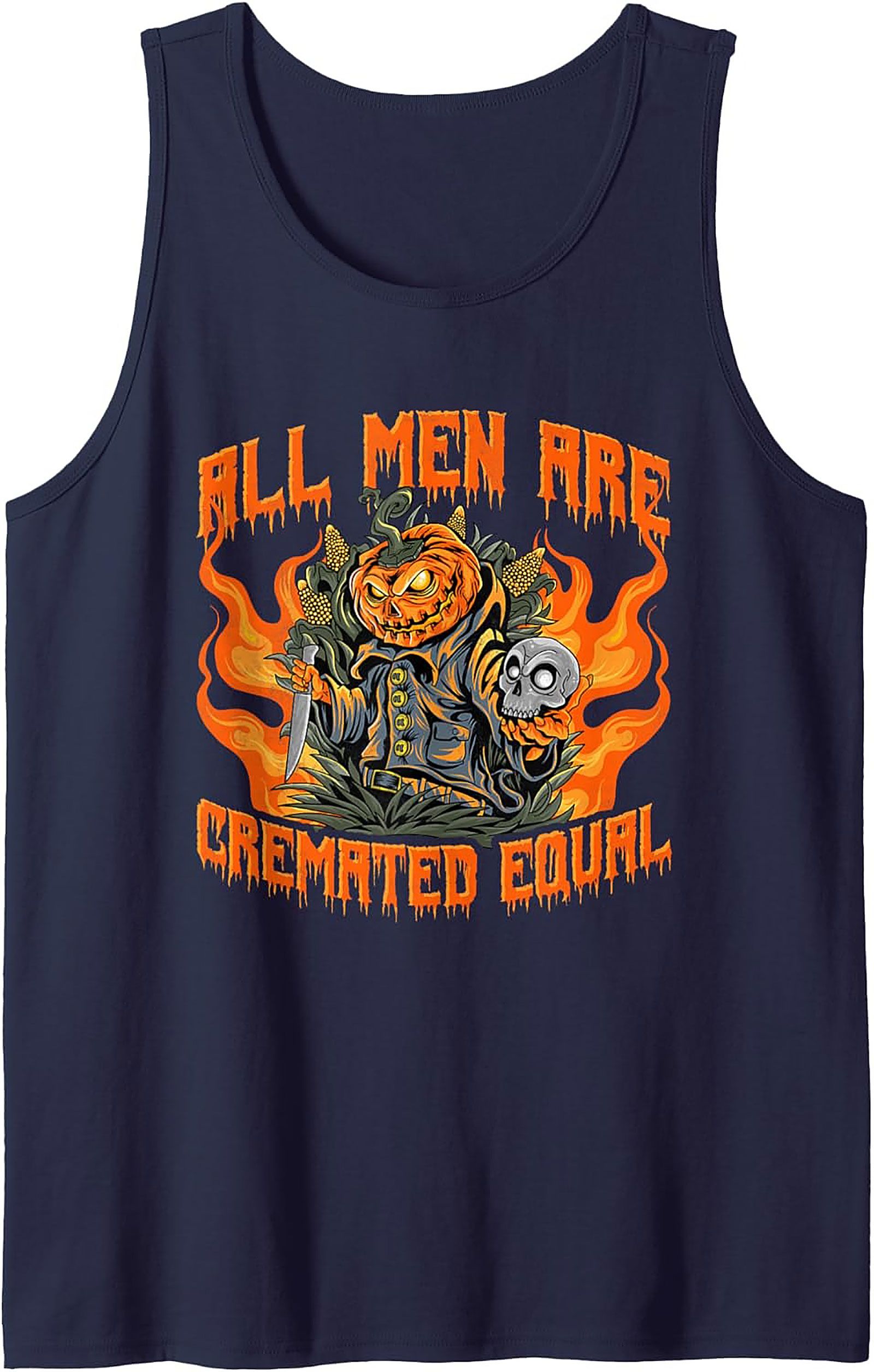 Killer Pumpkin Halloween Graphic Tank | Dark Humor Tee