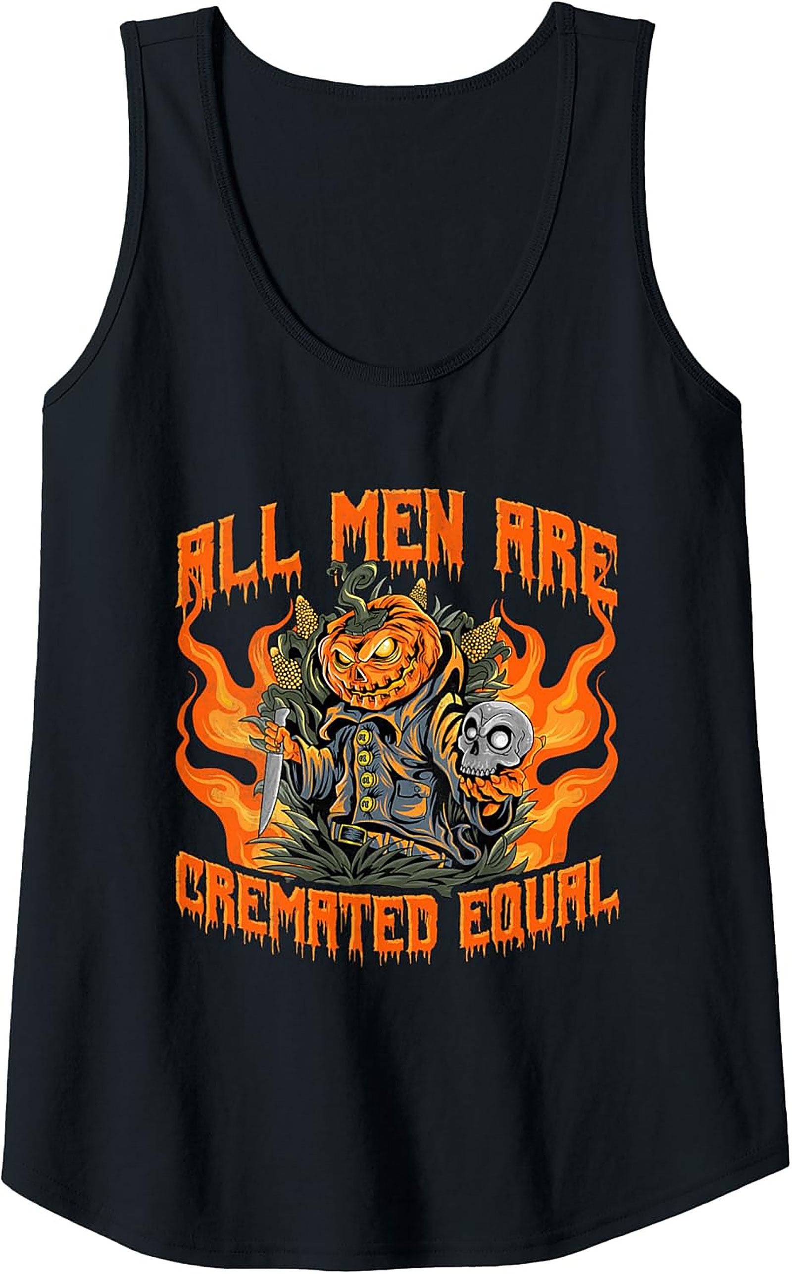 Killer Pumpkin Halloween Graphic Tank | Dark Humor Tee