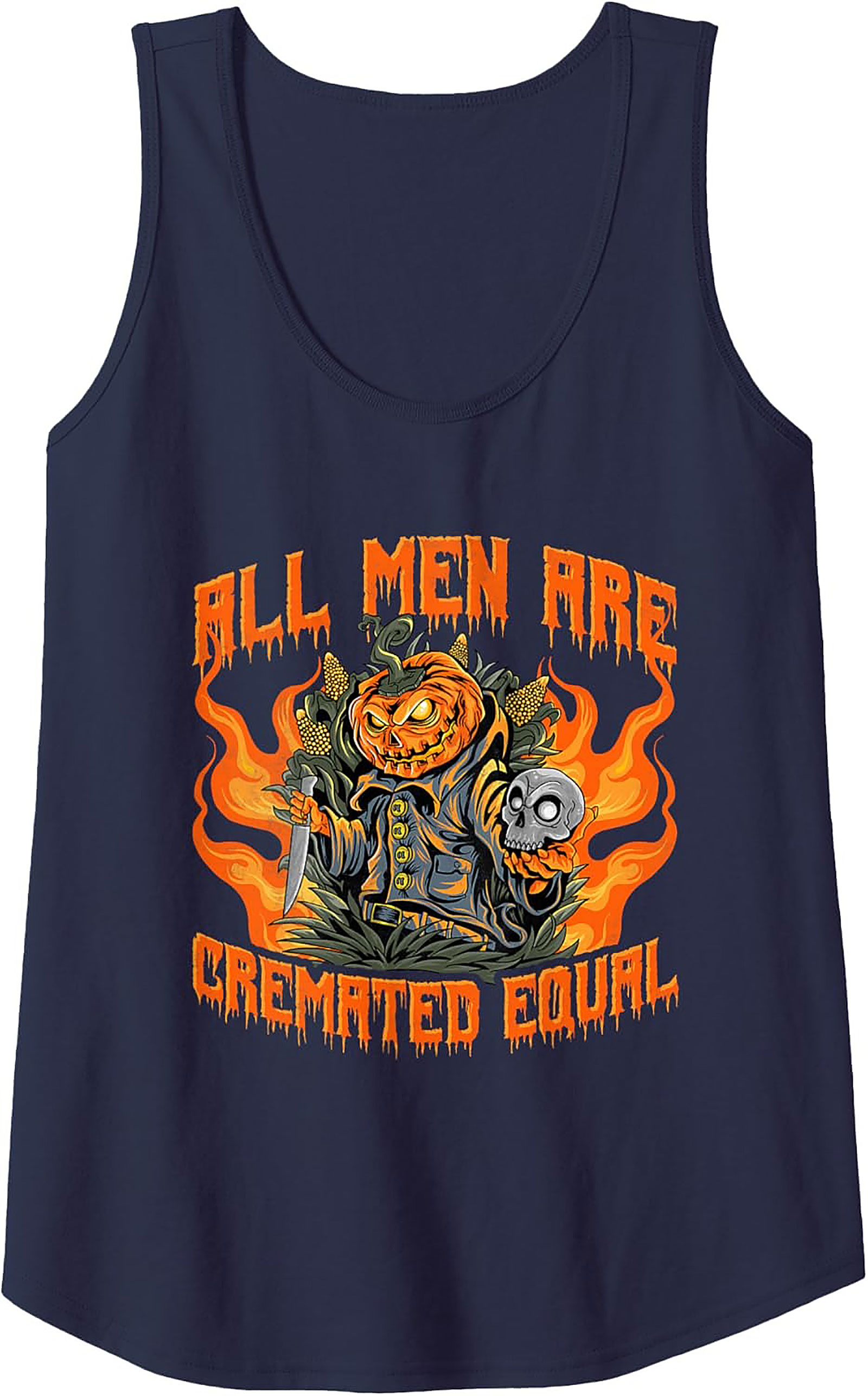 Killer Pumpkin Halloween Graphic Tank | Dark Humor Tee