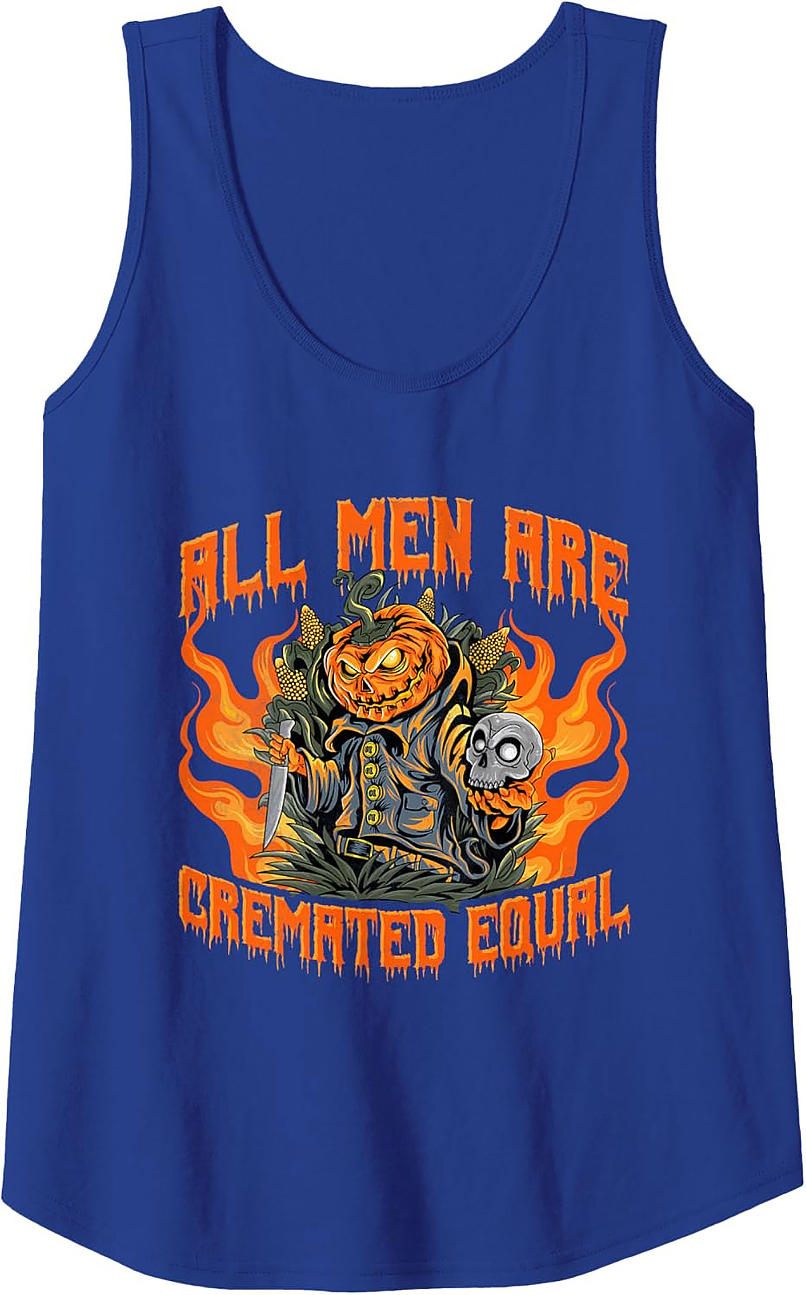 Killer Pumpkin Halloween Graphic Tank | Dark Humor Tee