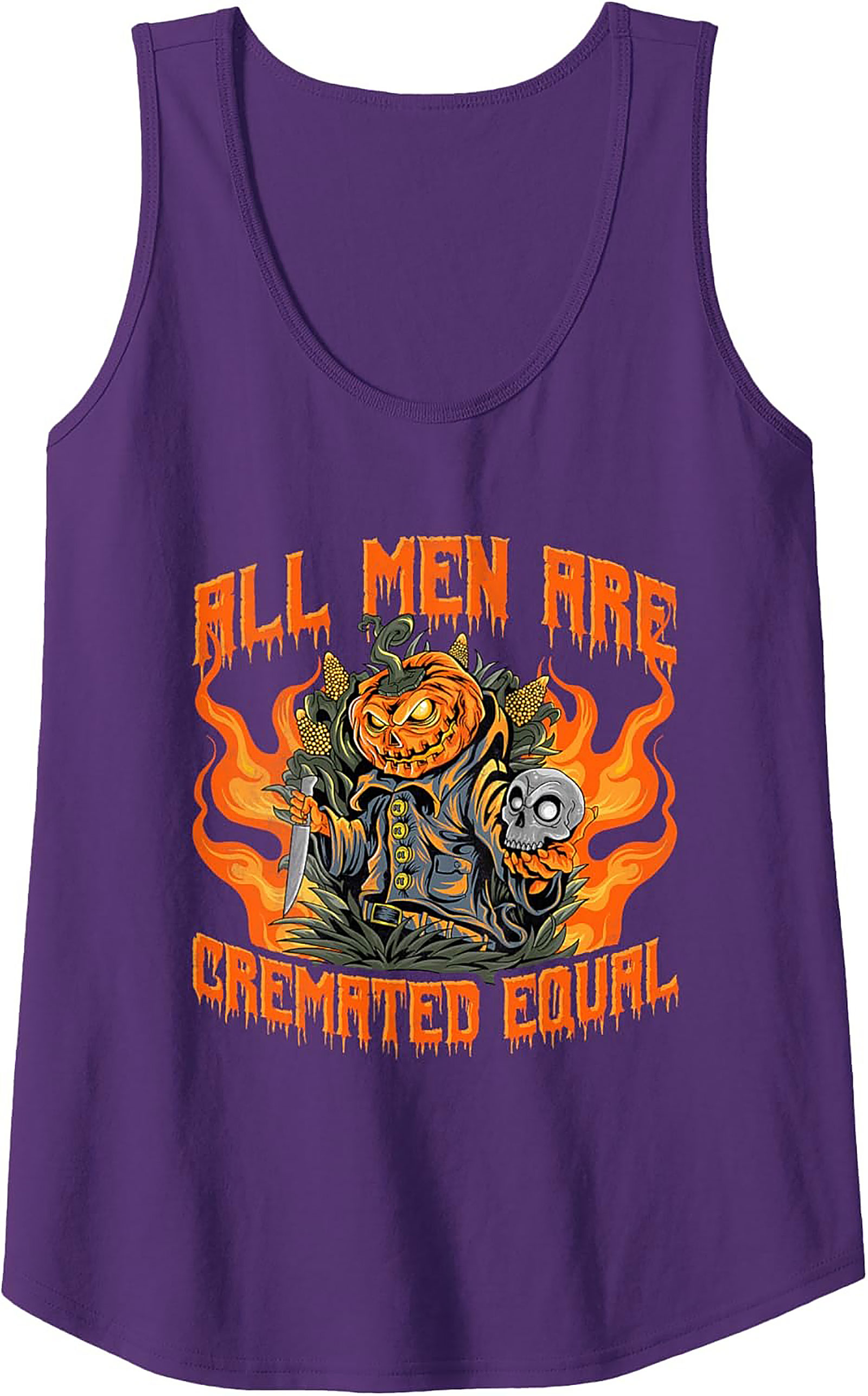 Killer Pumpkin Halloween Graphic Tank | Dark Humor Tee