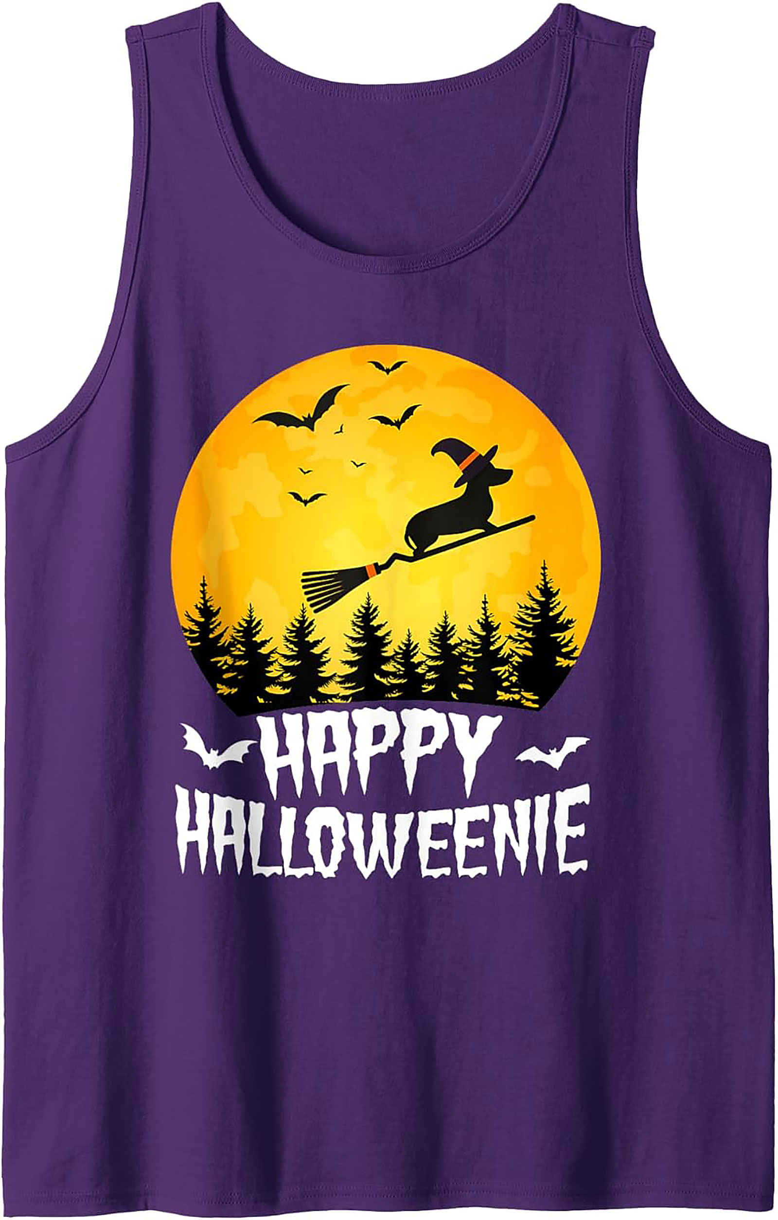 Happy Halloweenie Dachshund Halloween Graphic Tank