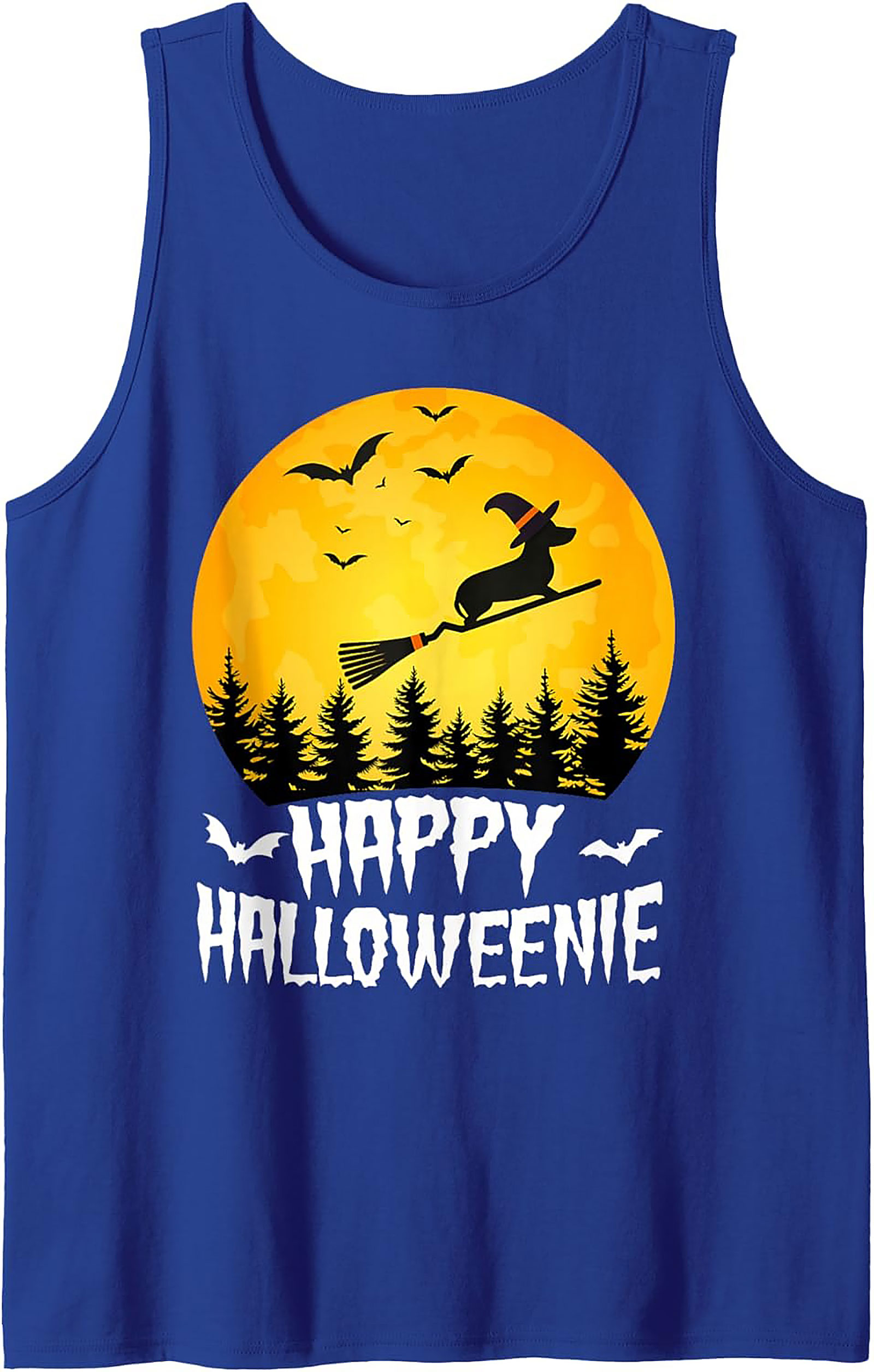 Happy Halloweenie Dachshund Halloween Graphic Tank