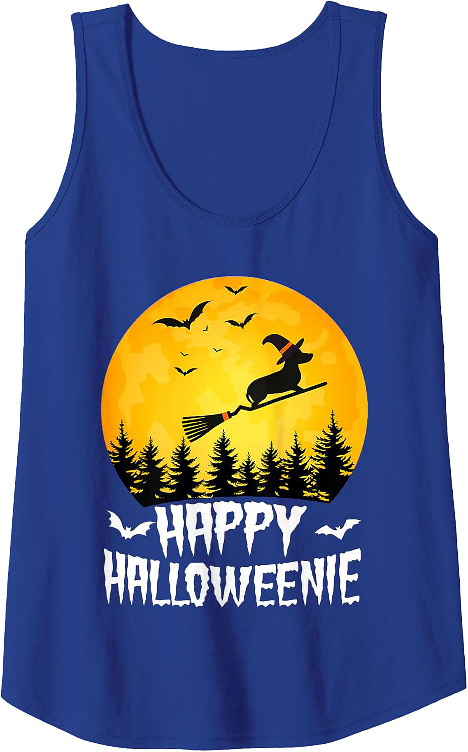 Happy Halloweenie Dachshund Halloween Graphic Tank