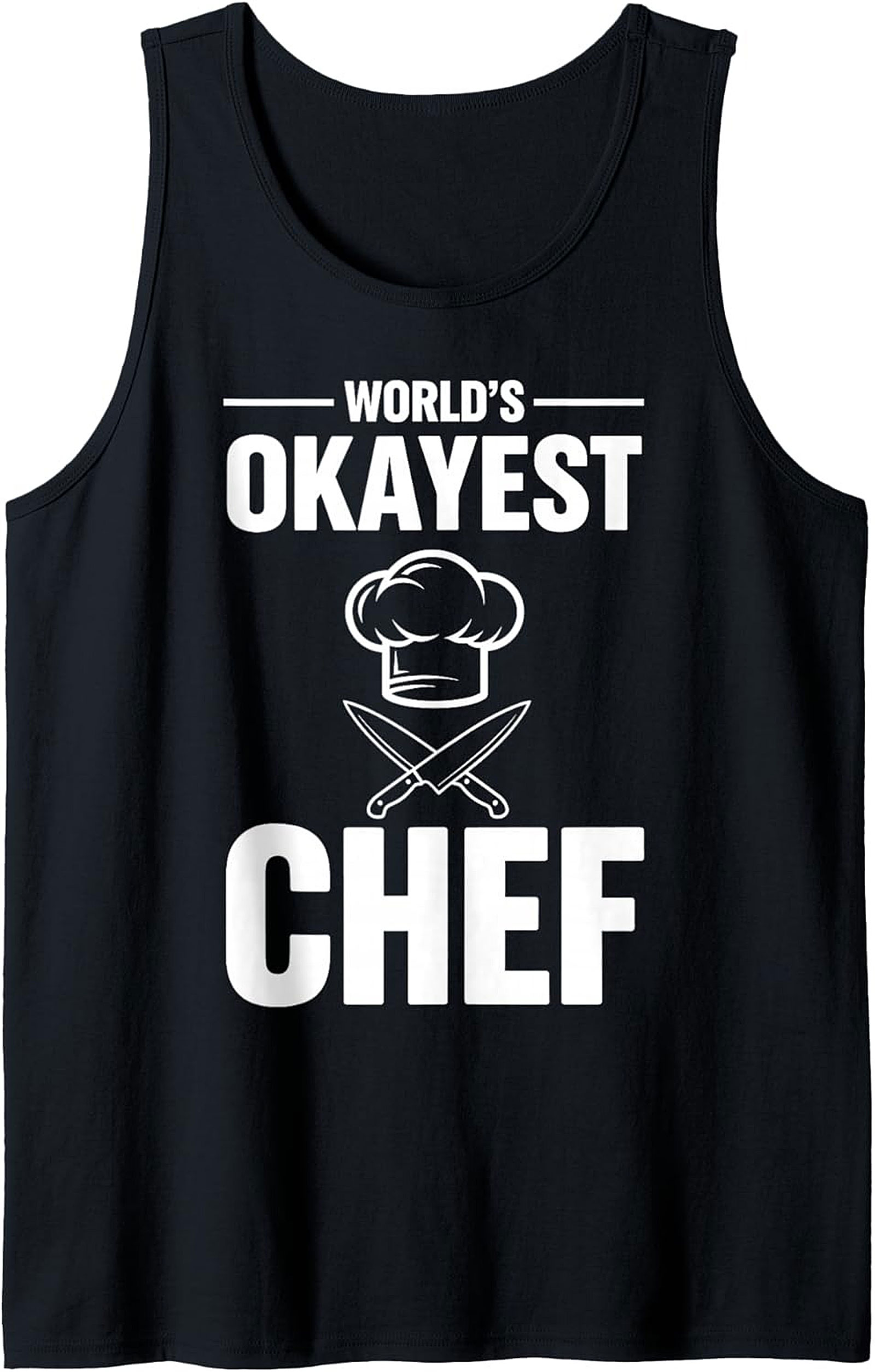 World's Okayest Chef Graphic Tank Funny Kitchen Gift