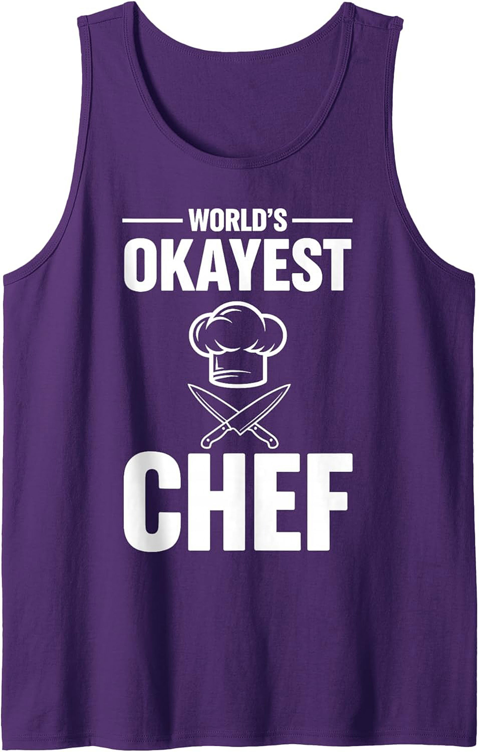 World's Okayest Chef Graphic Tank Funny Kitchen Gift