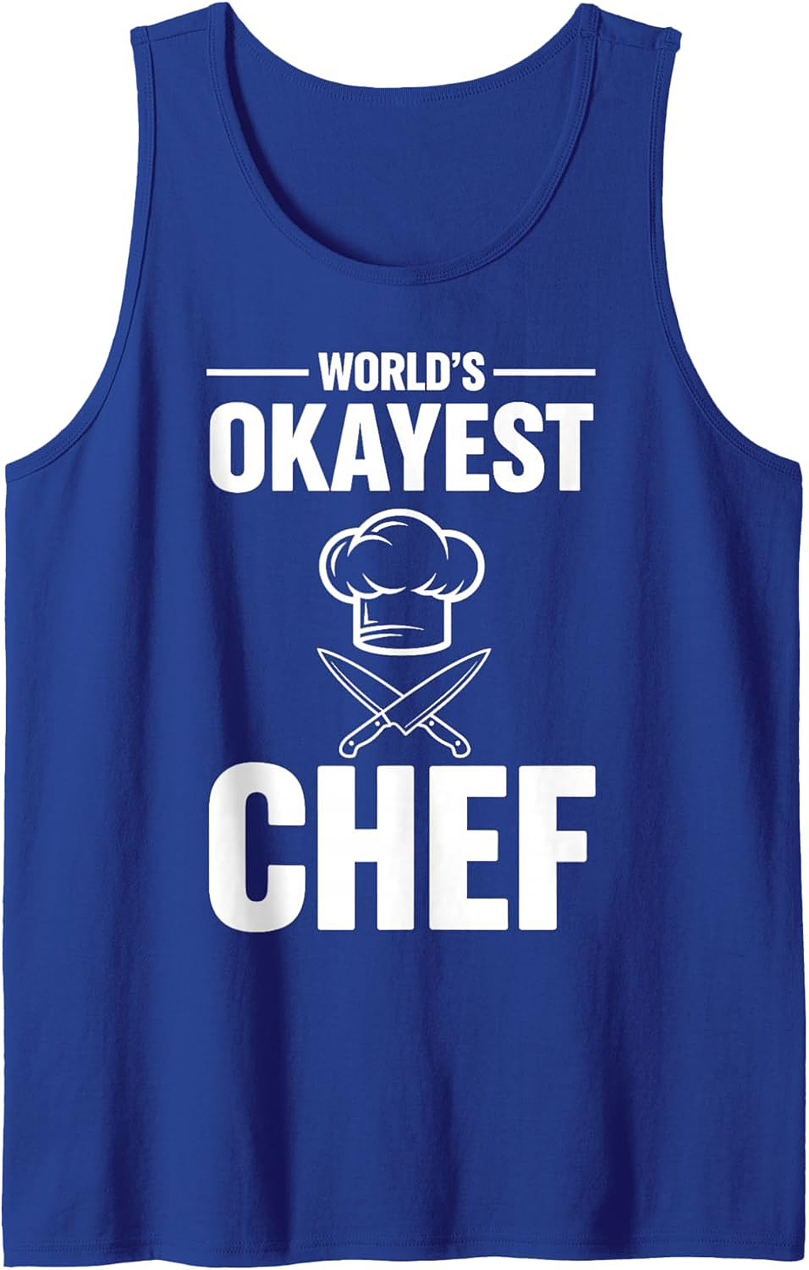 World's Okayest Chef Graphic Tank Funny Kitchen Gift