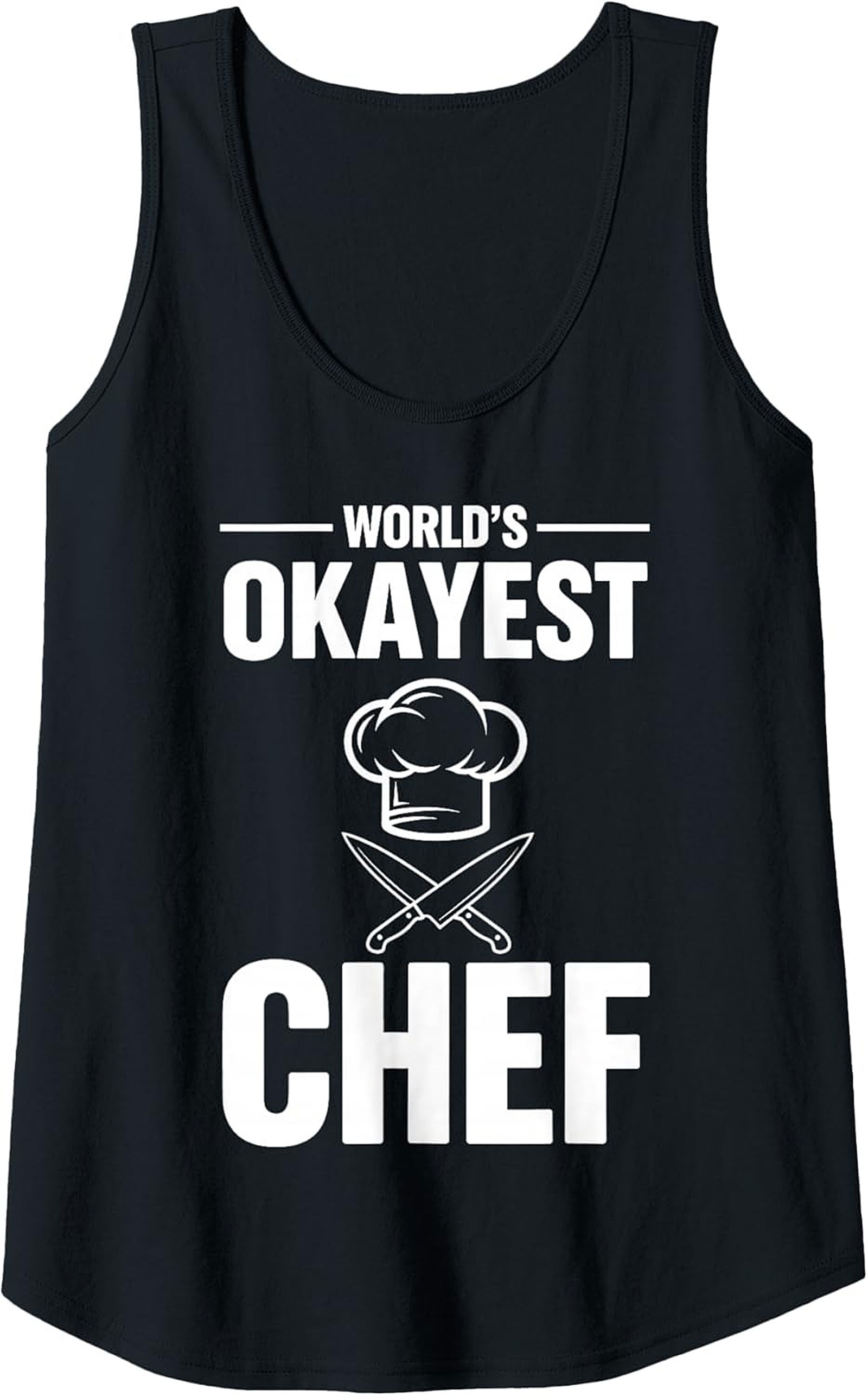 World's Okayest Chef Graphic Tank Funny Kitchen Gift