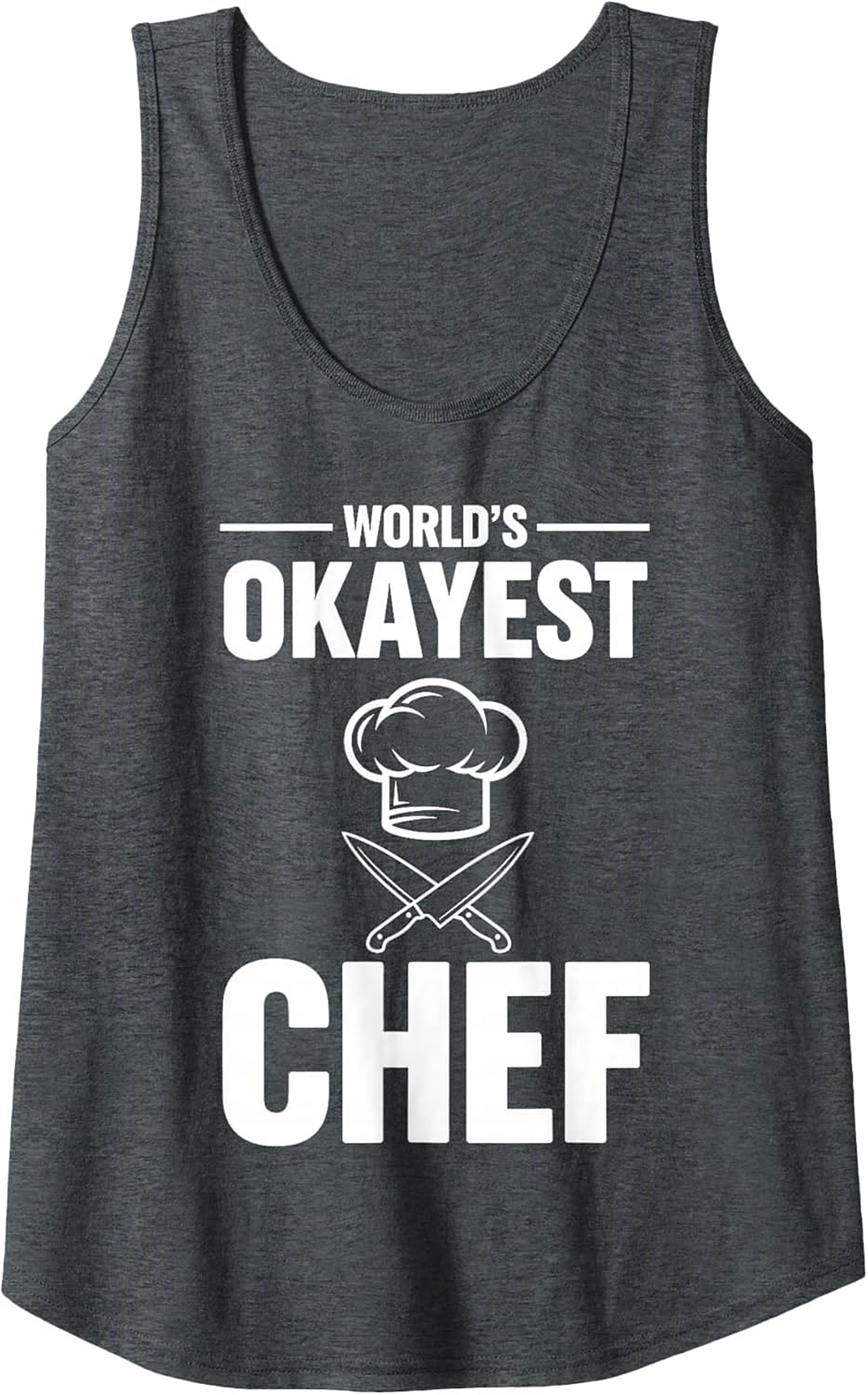 World's Okayest Chef Graphic Tank Funny Kitchen Gift