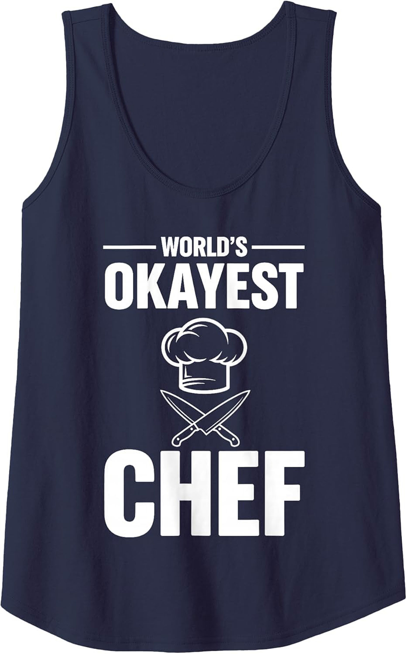 World's Okayest Chef Graphic Tank Funny Kitchen Gift