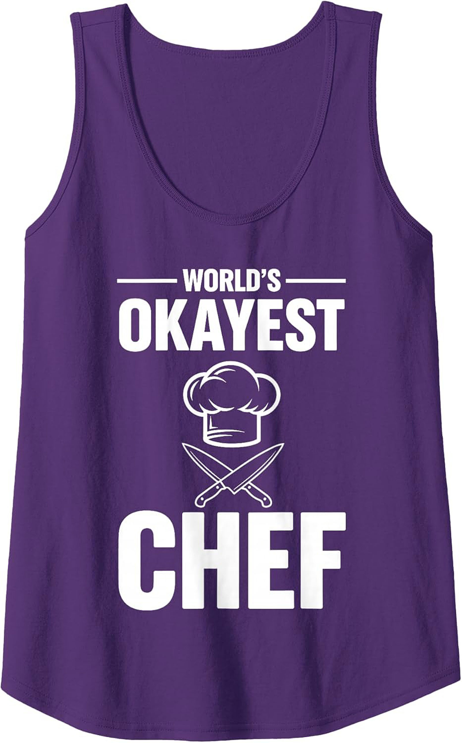 World's Okayest Chef Graphic Tank Funny Kitchen Gift