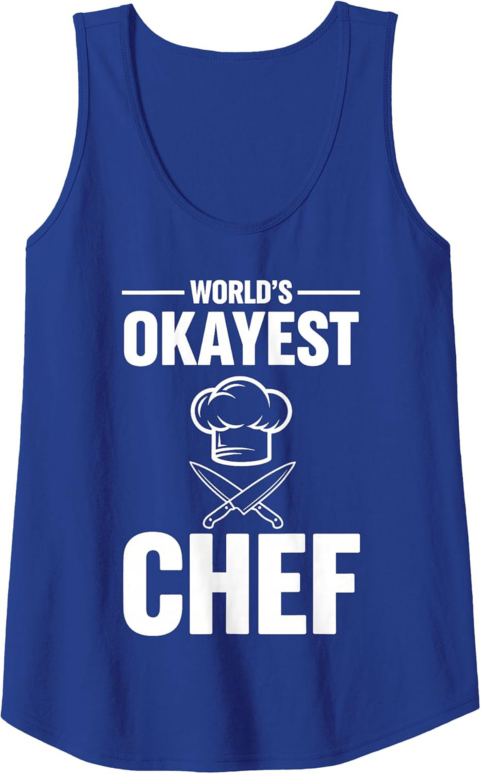 World's Okayest Chef Graphic Tank Funny Kitchen Gift