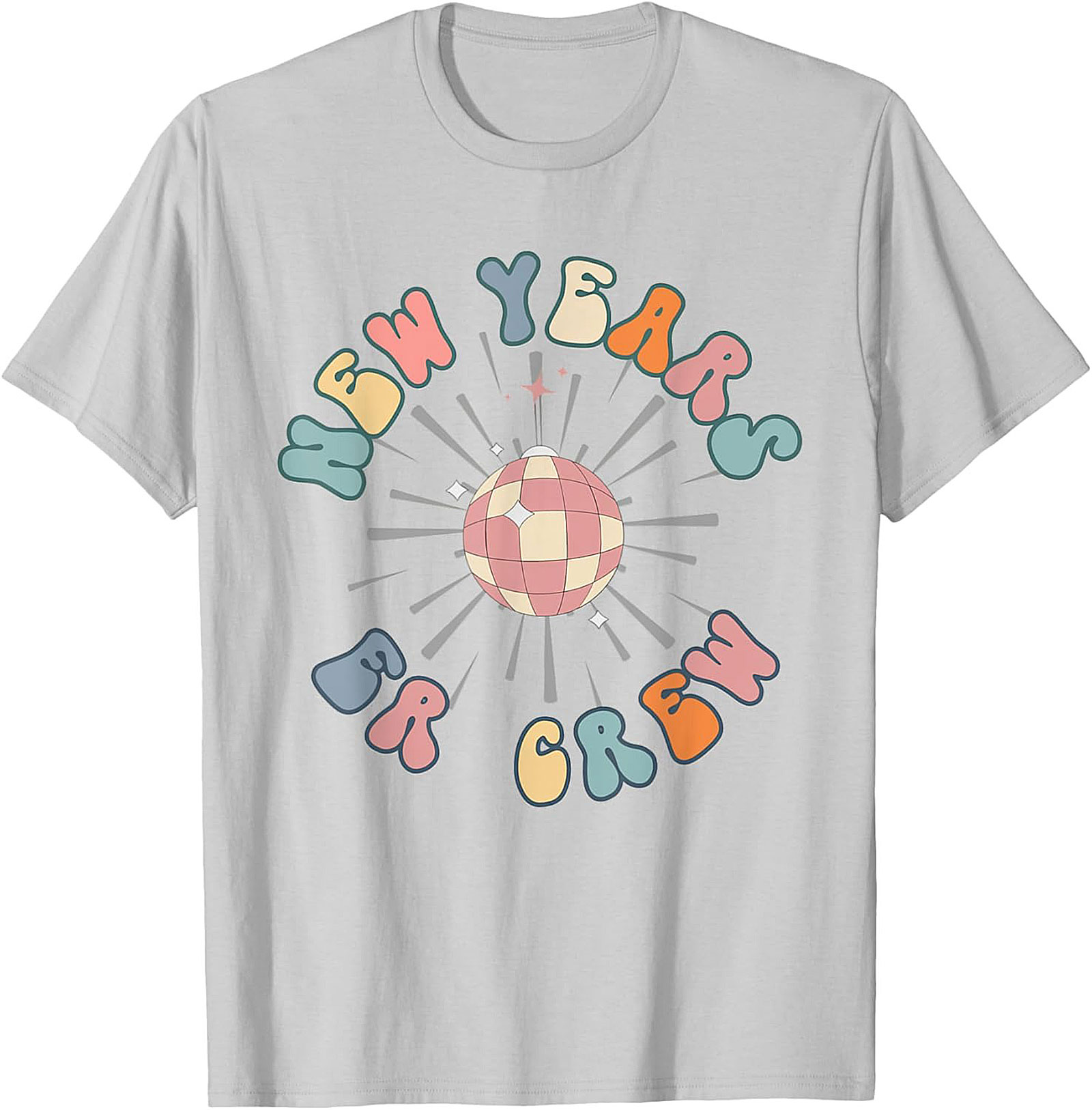 Retro New Year's Eve T-Shirt Groovy Disco Party Crew Tee