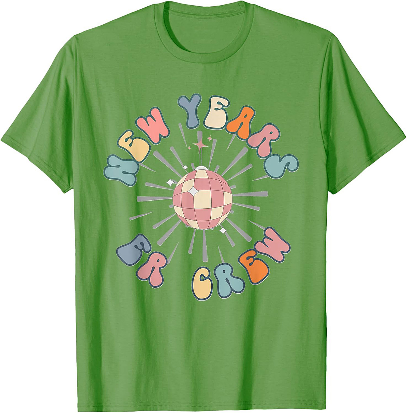 Retro New Year's Eve T-Shirt Groovy Disco Party Crew Tee