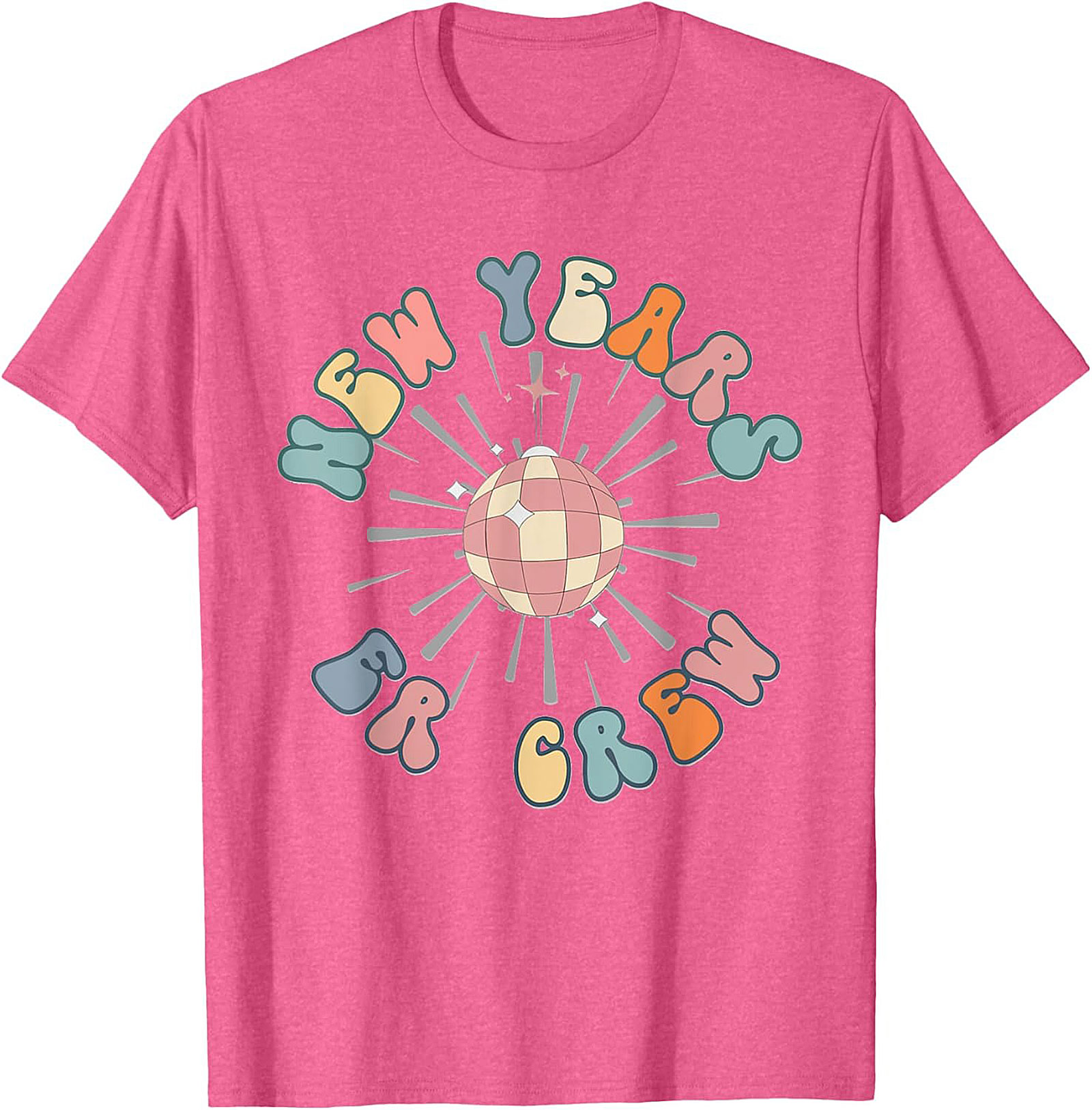 Retro New Year's Eve T-Shirt Groovy Disco Party Crew Tee