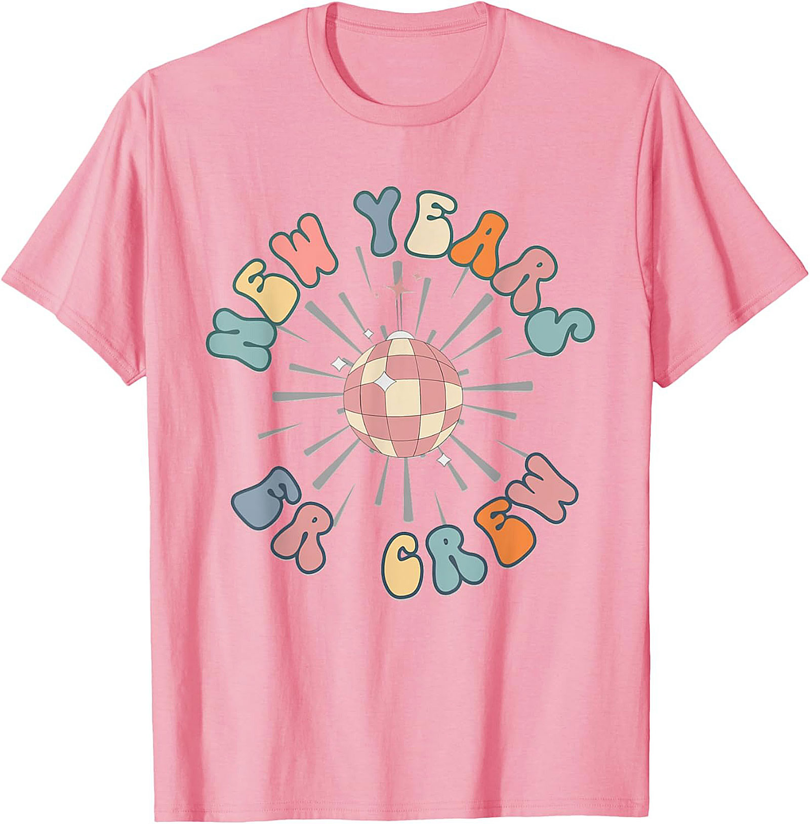 Retro New Year's Eve T-Shirt Groovy Disco Party Crew Tee