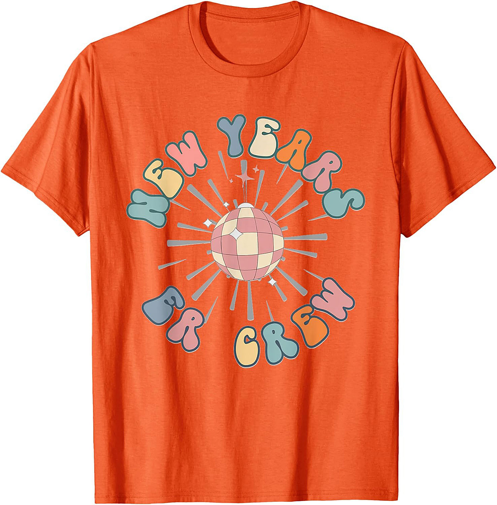 Retro New Year's Eve T-Shirt Groovy Disco Party Crew Tee