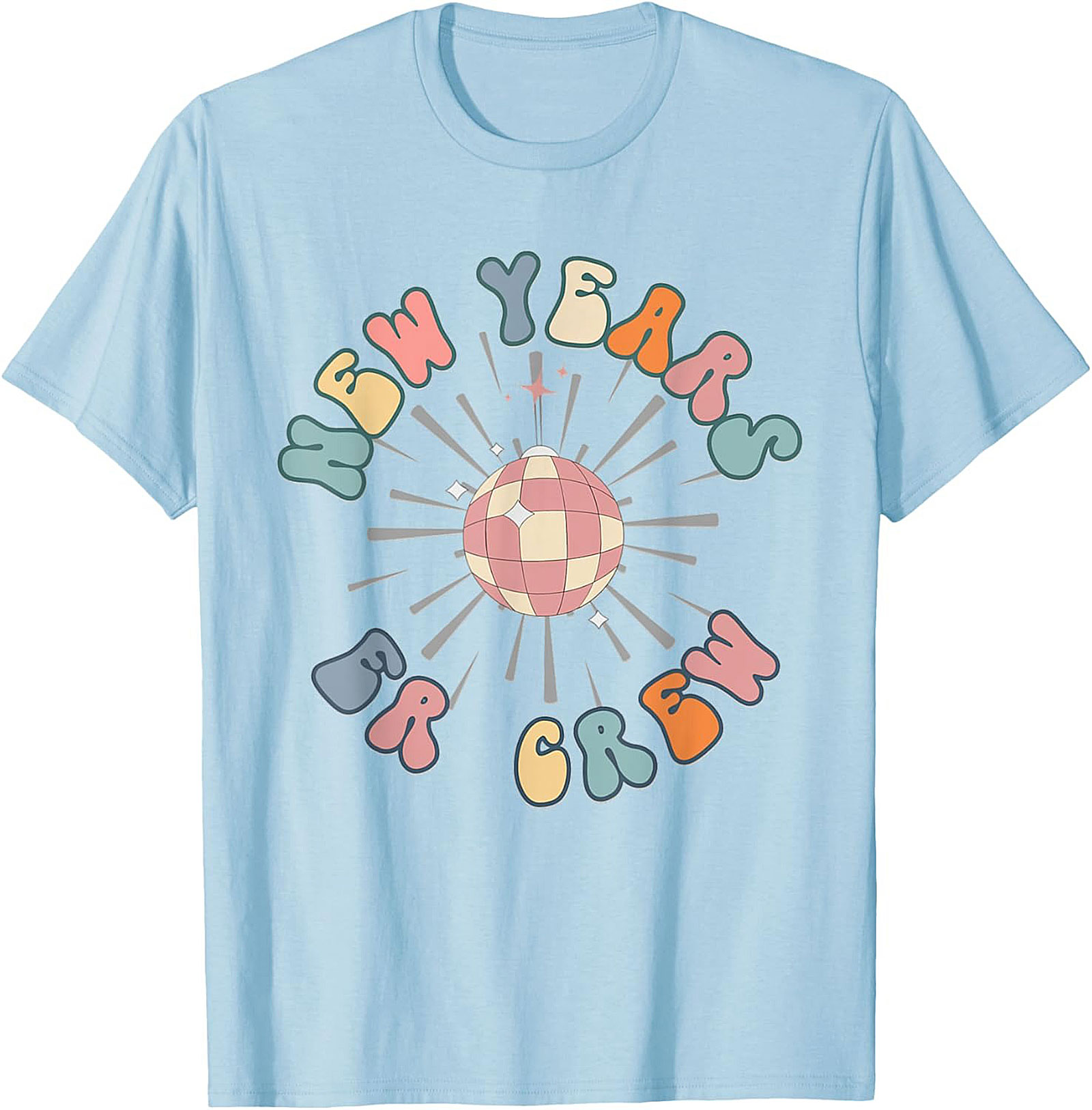 Retro New Year's Eve T-Shirt Groovy Disco Party Crew Tee