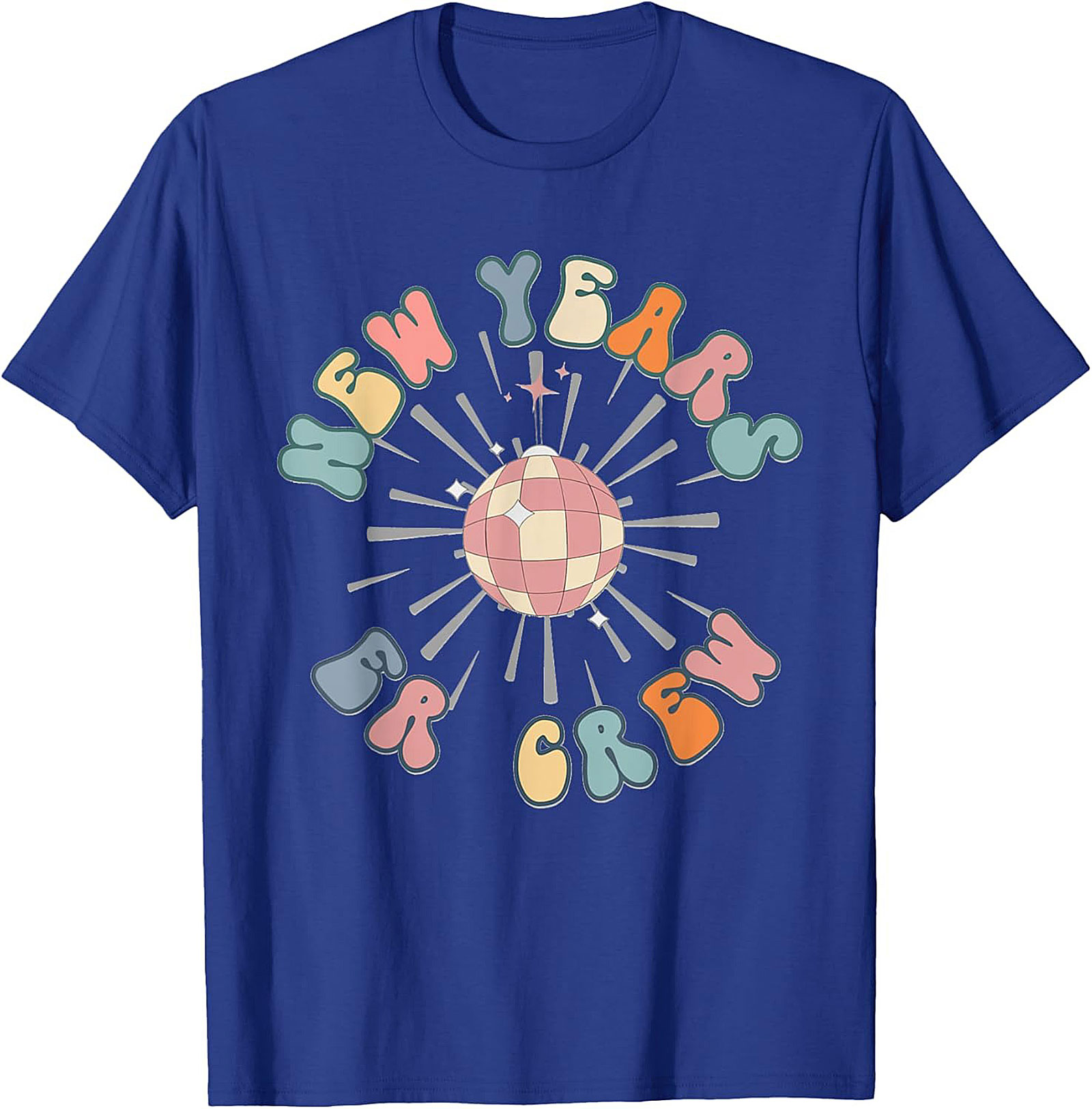 Retro New Year's Eve T-Shirt Groovy Disco Party Crew Tee