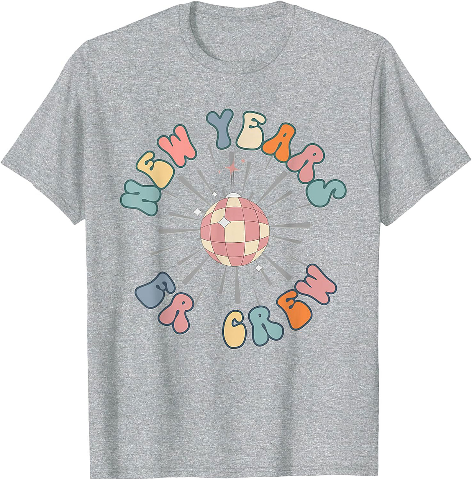 Retro New Year's Eve T-Shirt Groovy Disco Party Crew Tee