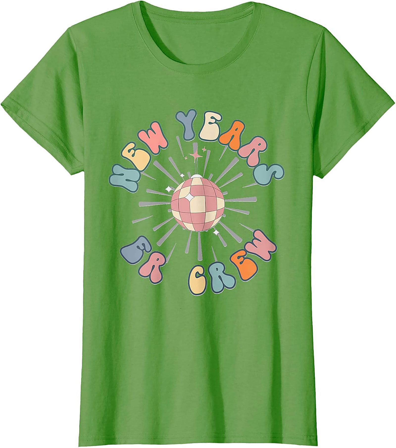 Retro New Year's Eve T-Shirt Groovy Disco Party Crew Tee