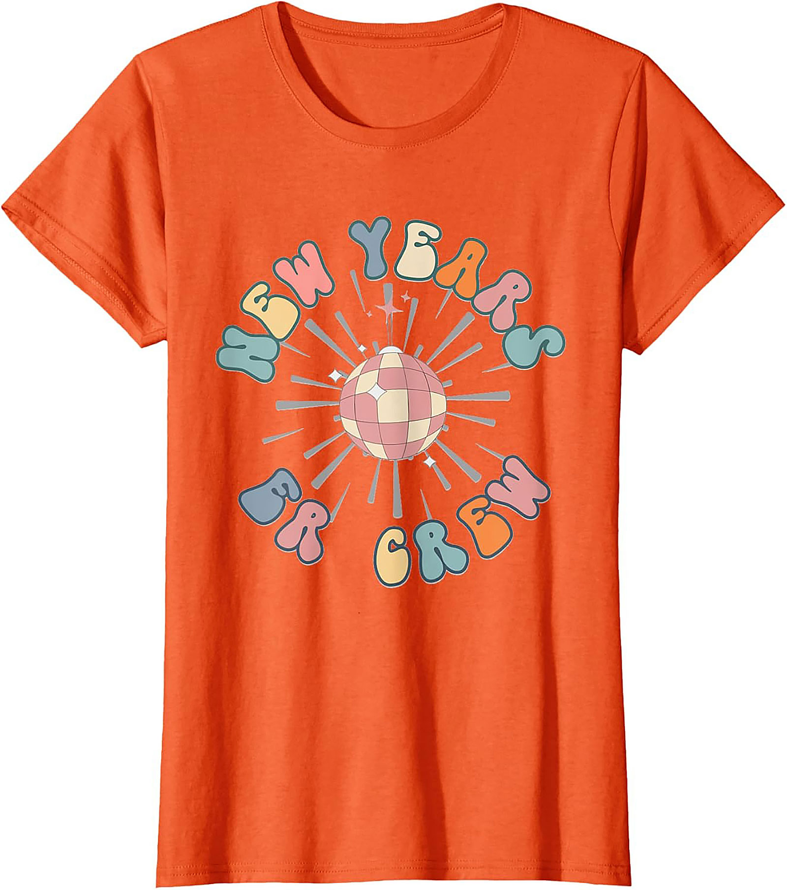 Retro New Year's Eve T-Shirt Groovy Disco Party Crew Tee