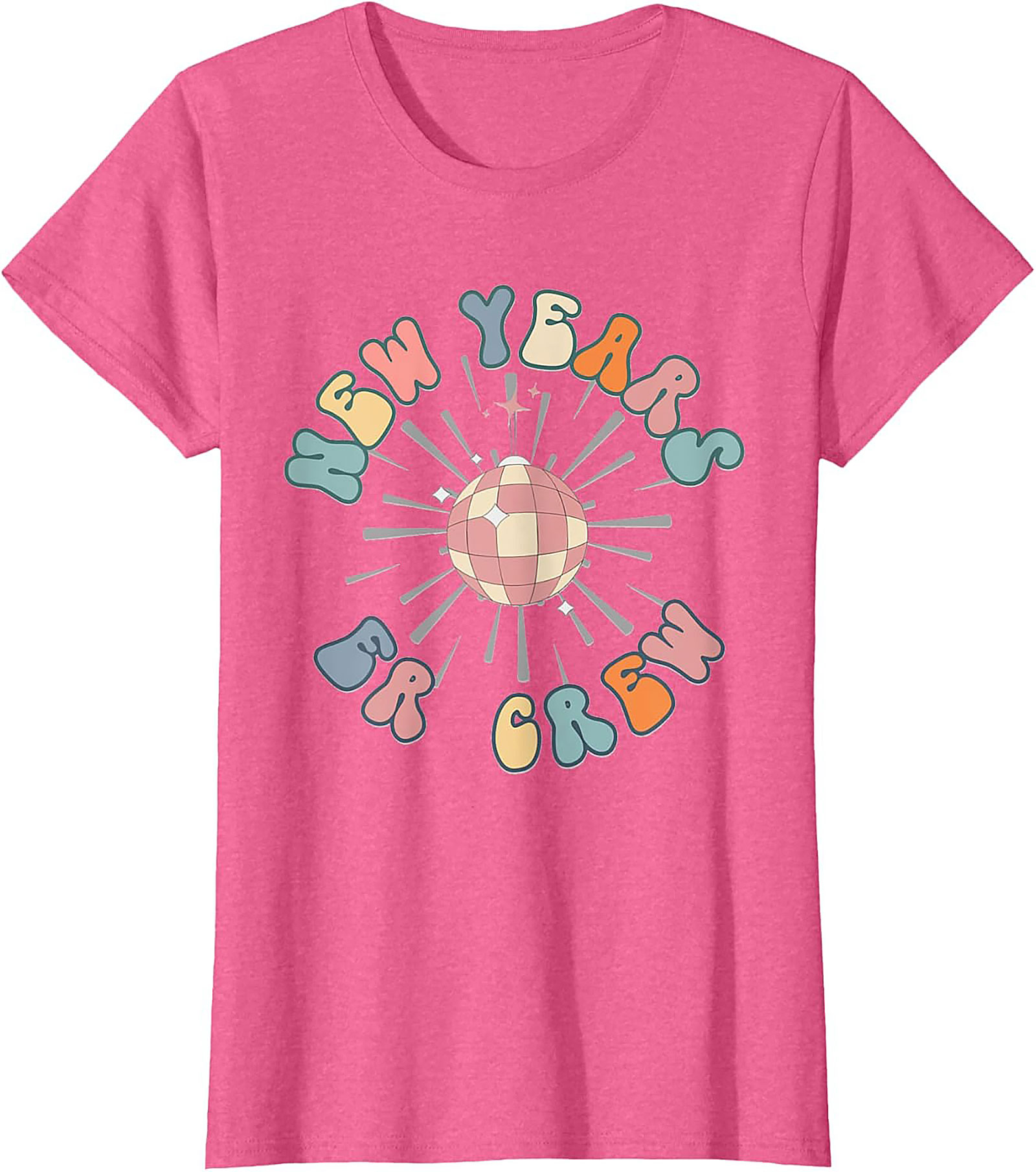 Retro New Year's Eve T-Shirt Groovy Disco Party Crew Tee