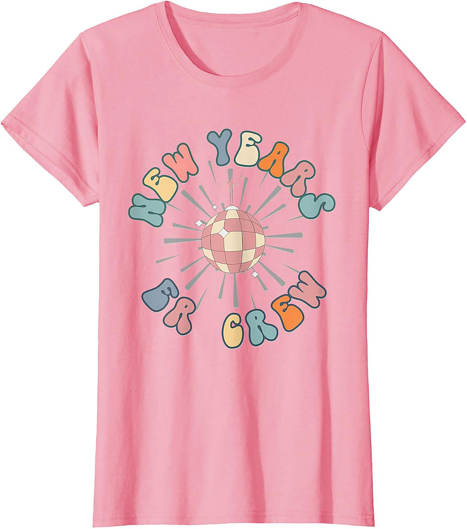 Retro New Year's Eve T-Shirt Groovy Disco Party Crew Tee
