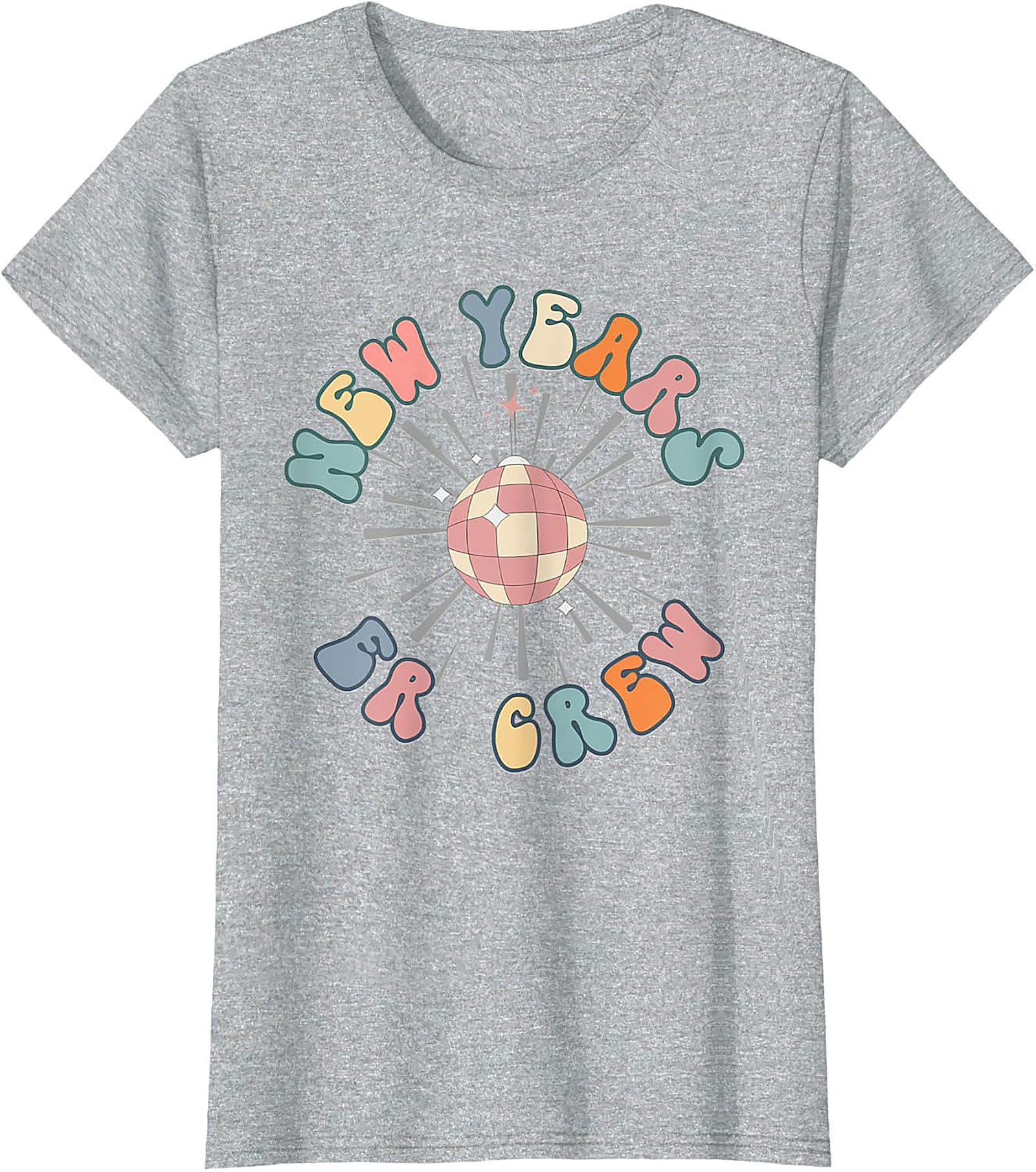 Retro New Year's Eve T-Shirt Groovy Disco Party Crew Tee