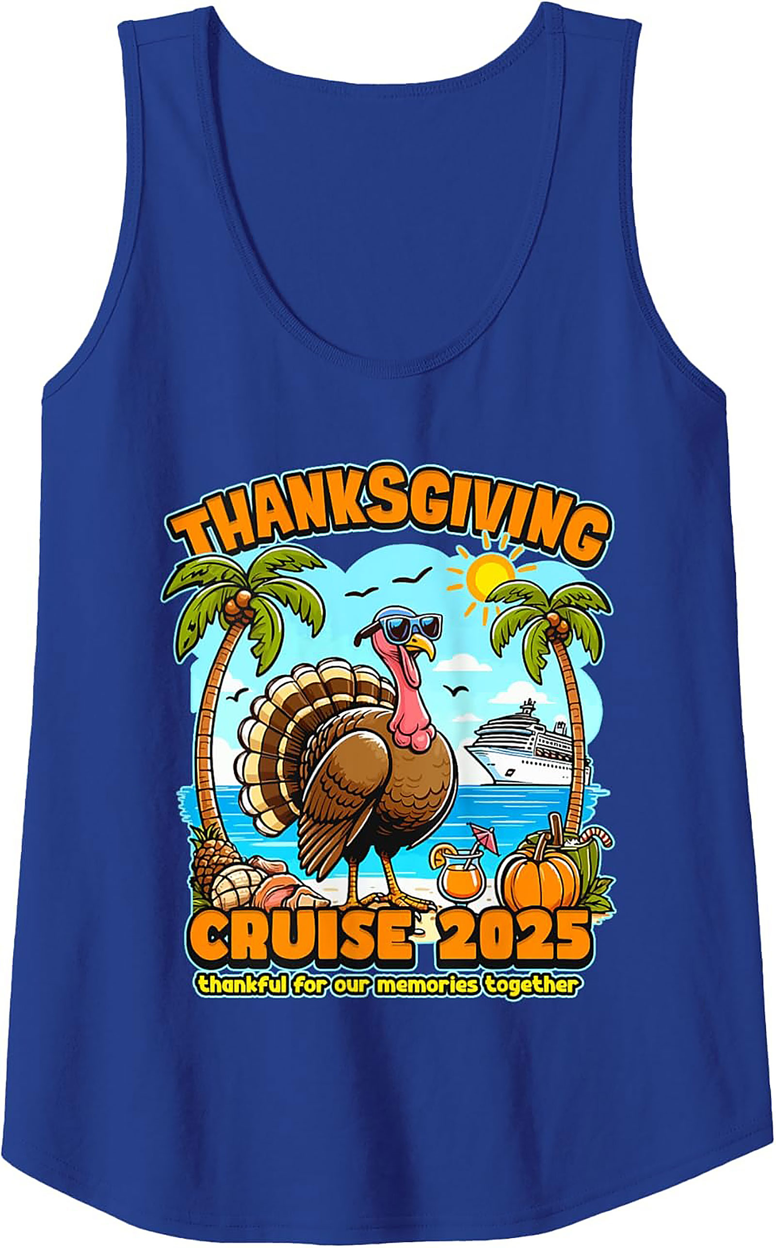 Thanksgiving Cruise 2025 Graphic Tank | Tropical Turkey