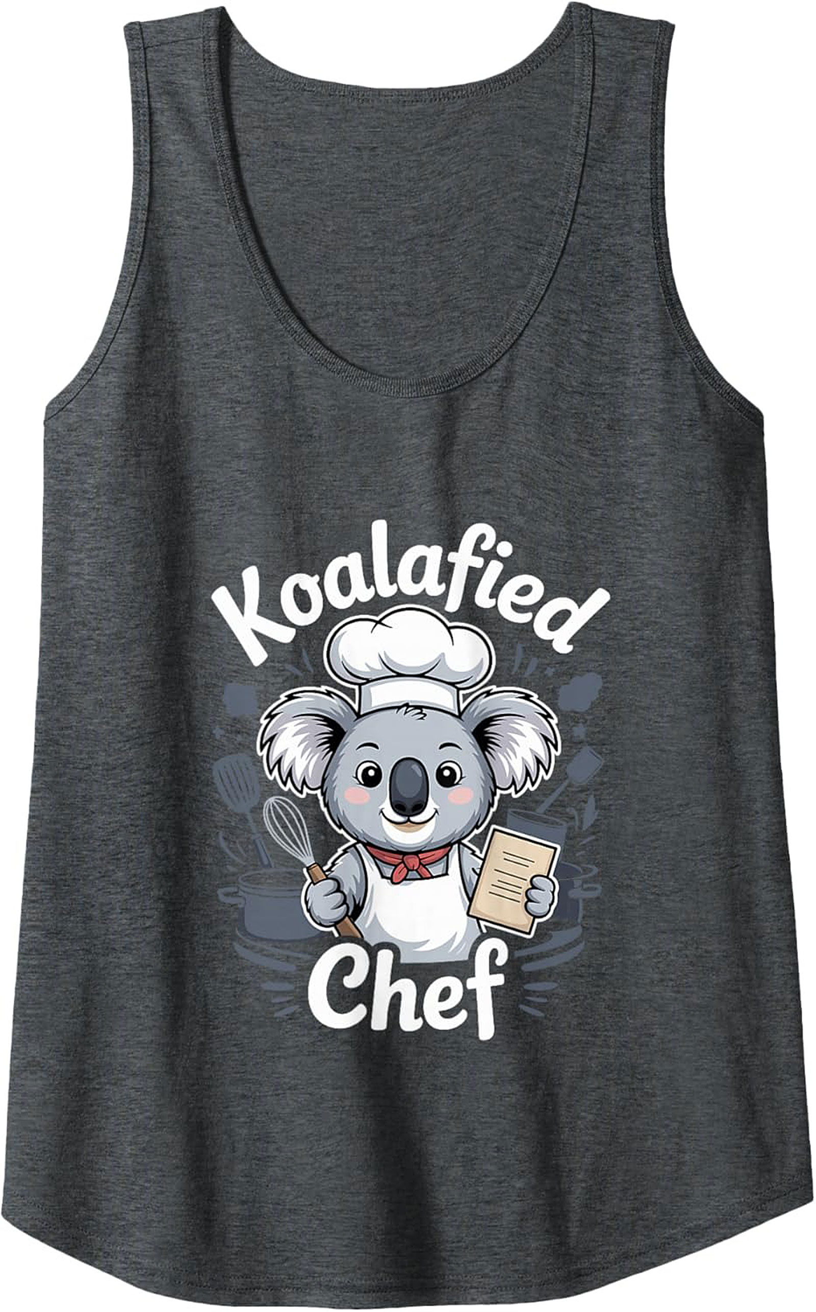 Koalafied Chef Graphic Tank Top Funny Sleeveless Shirt
