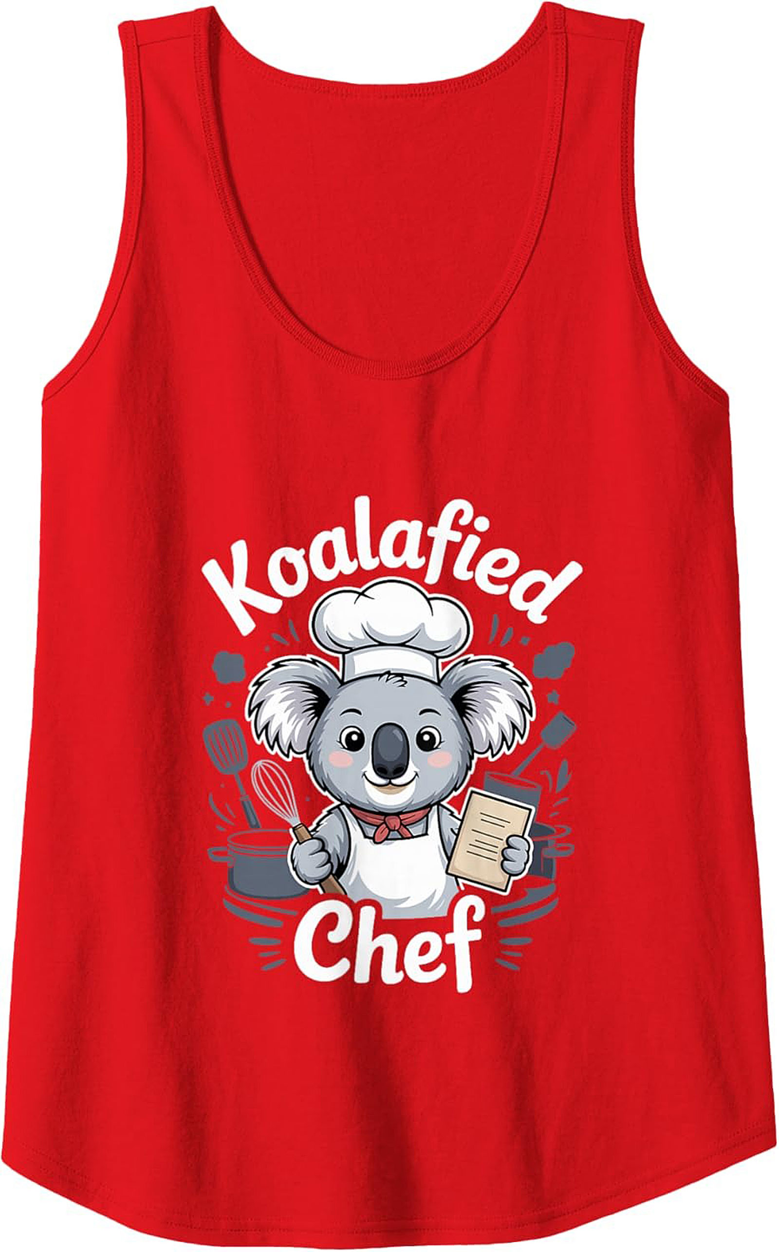 Koalafied Chef Graphic Tank Top Funny Sleeveless Shirt