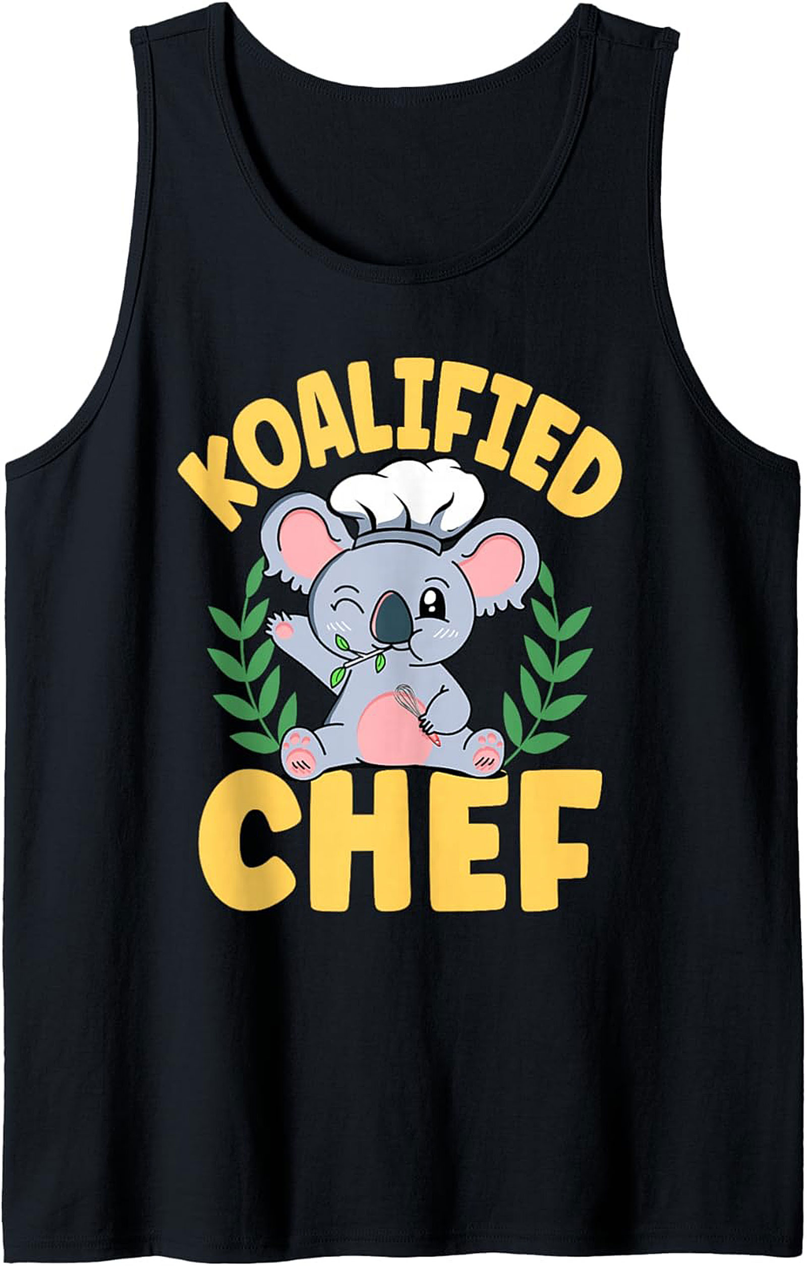 Funny Koalified Chef Graphic Tank Sleeveless Shirt