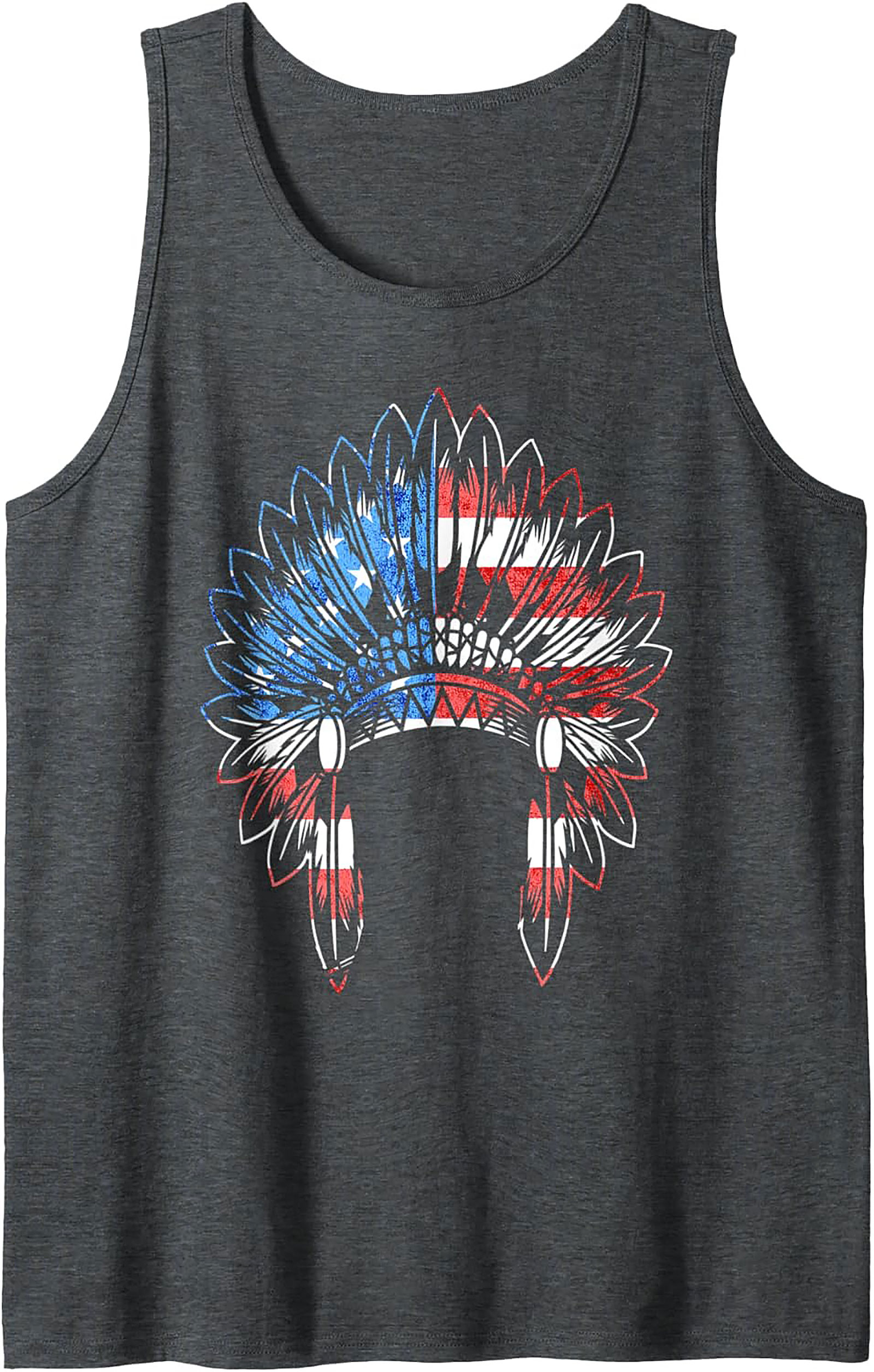 American Flag Headdress Tank Top Unisex Sleeveless Shirt