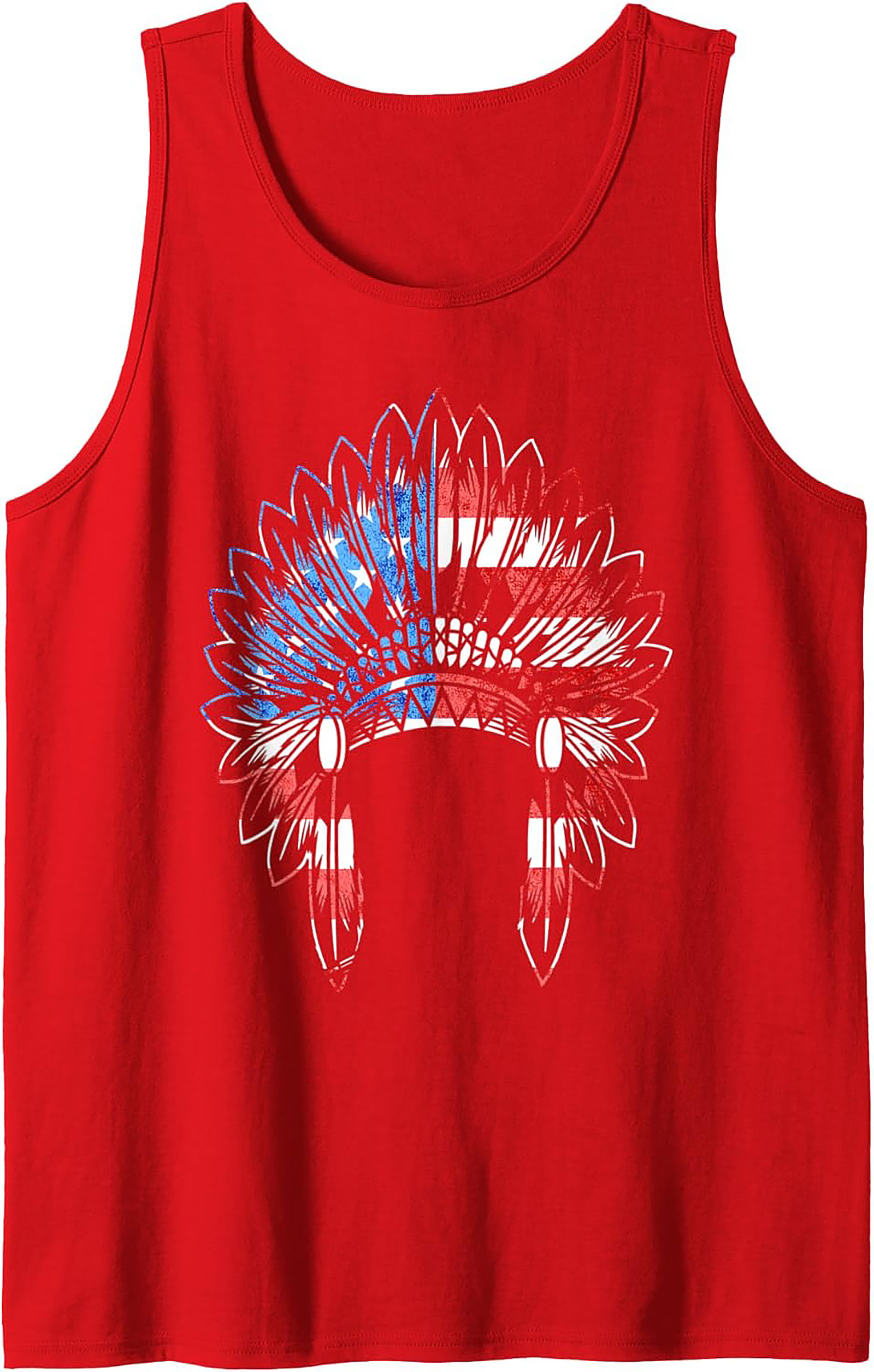 American Flag Headdress Tank Top Unisex Sleeveless Shirt