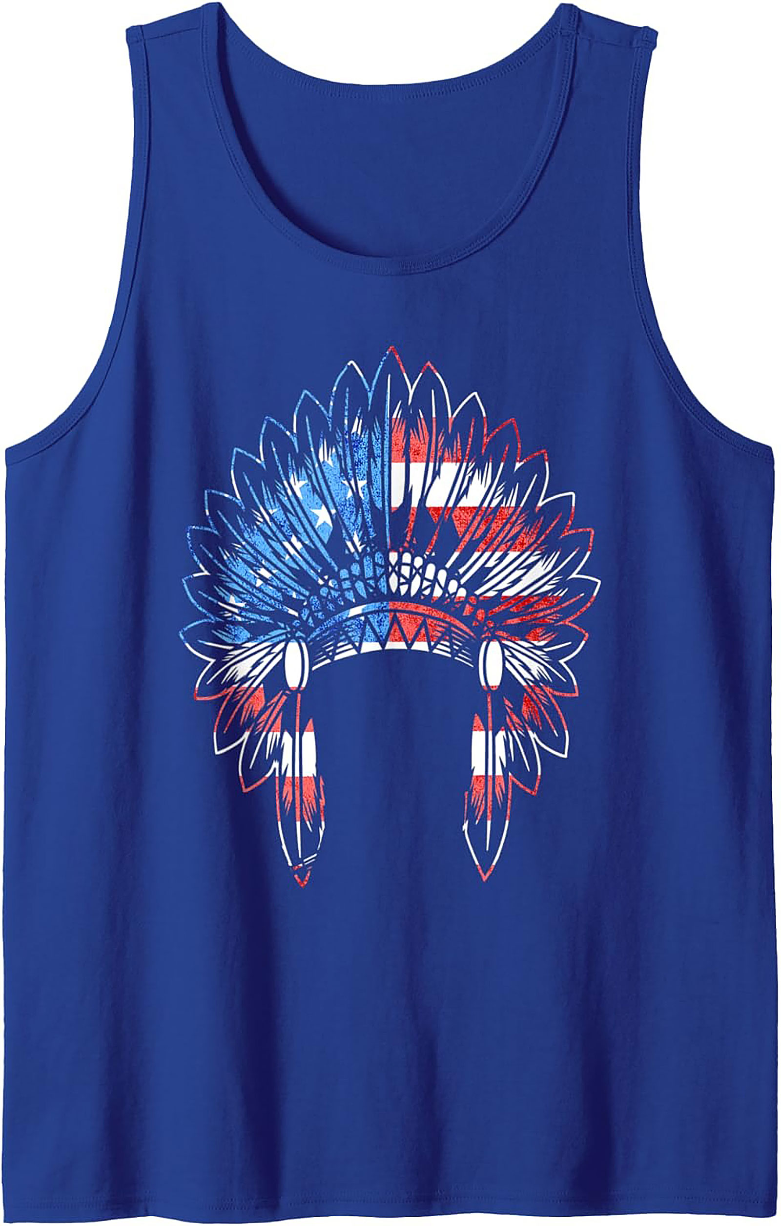American Flag Headdress Tank Top Unisex Sleeveless Shirt