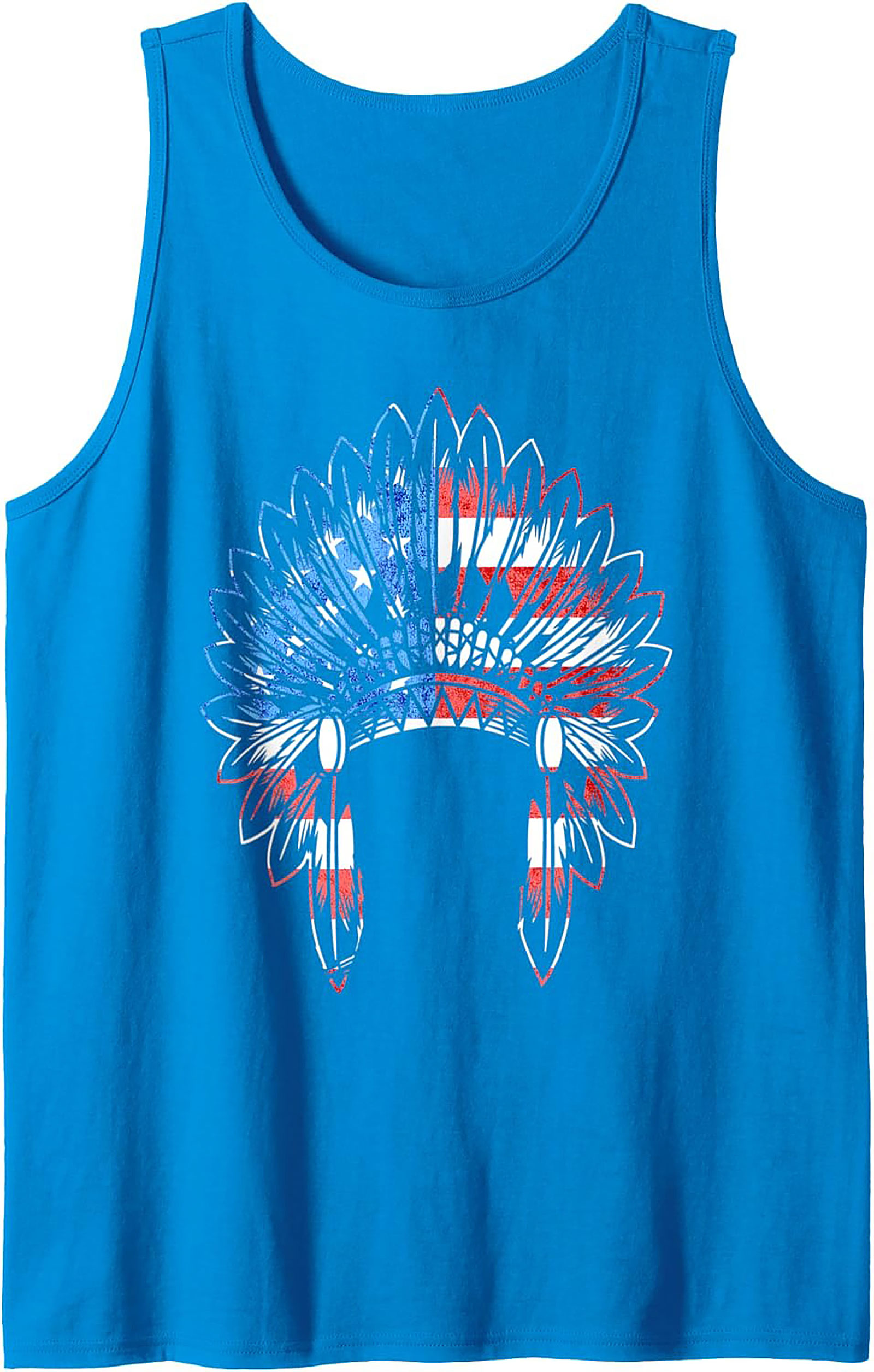 American Flag Headdress Tank Top Unisex Sleeveless Shirt