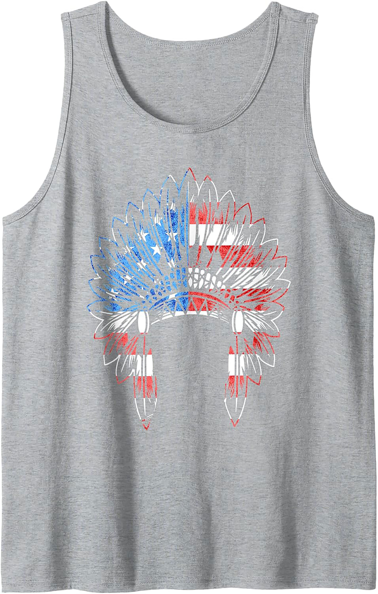 American Flag Headdress Tank Top Unisex Sleeveless Shirt