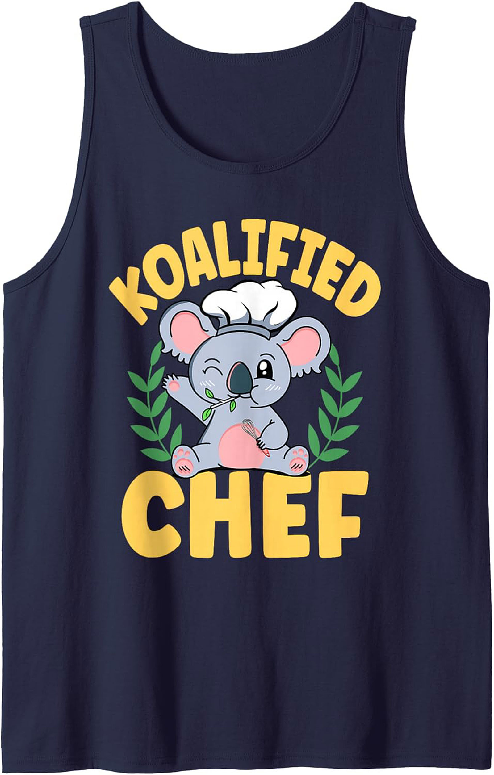 Funny Koalified Chef Graphic Tank Sleeveless Shirt