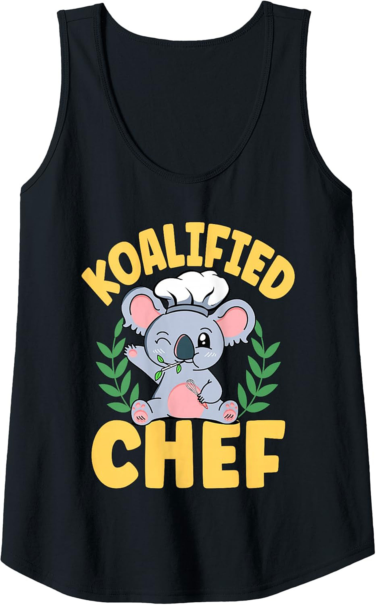 Funny Koalified Chef Graphic Tank Sleeveless Shirt