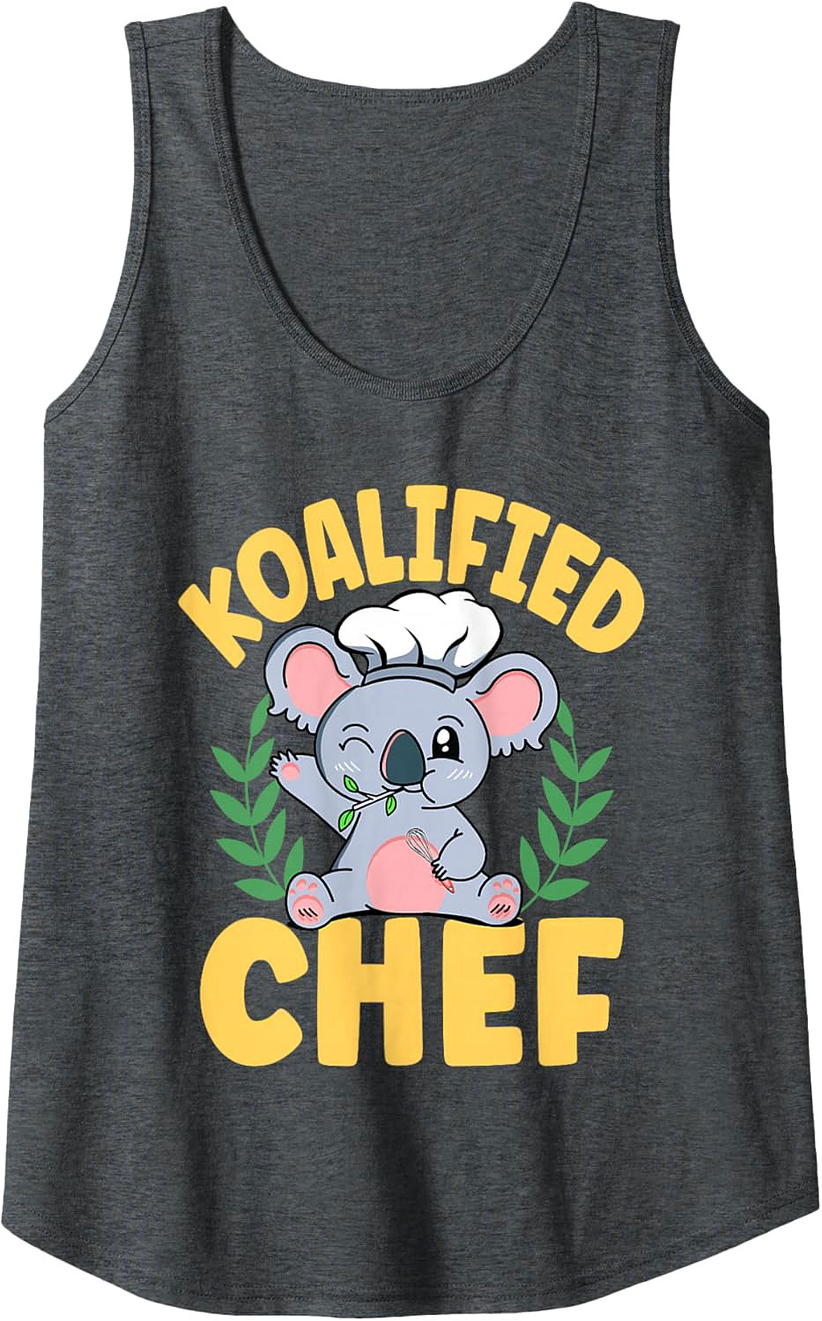 Funny Koalified Chef Graphic Tank Sleeveless Shirt