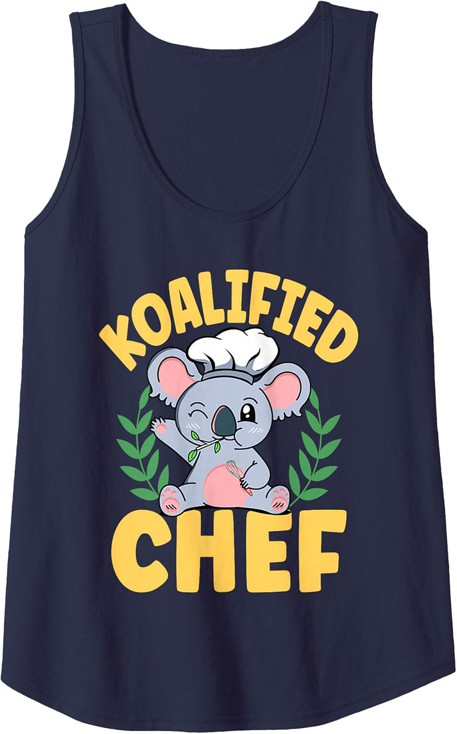 Funny Koalified Chef Graphic Tank Sleeveless Shirt