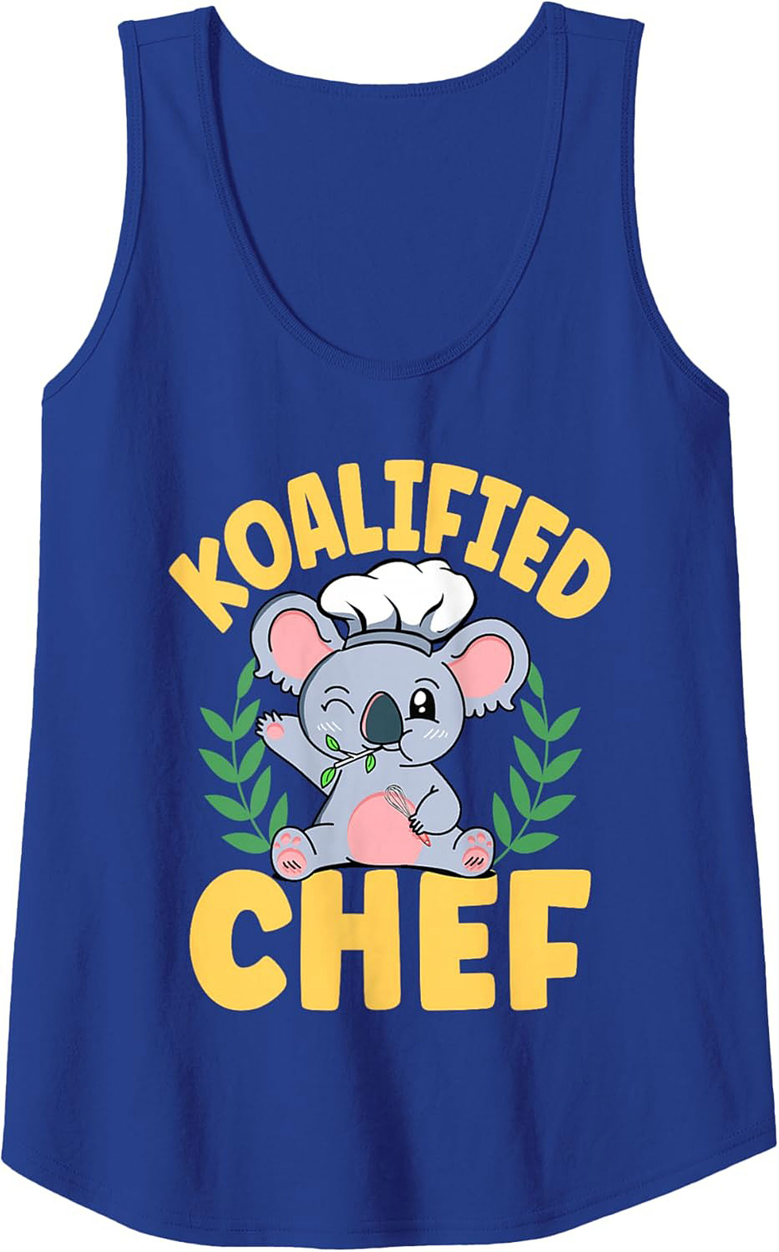 Funny Koalified Chef Graphic Tank Sleeveless Shirt