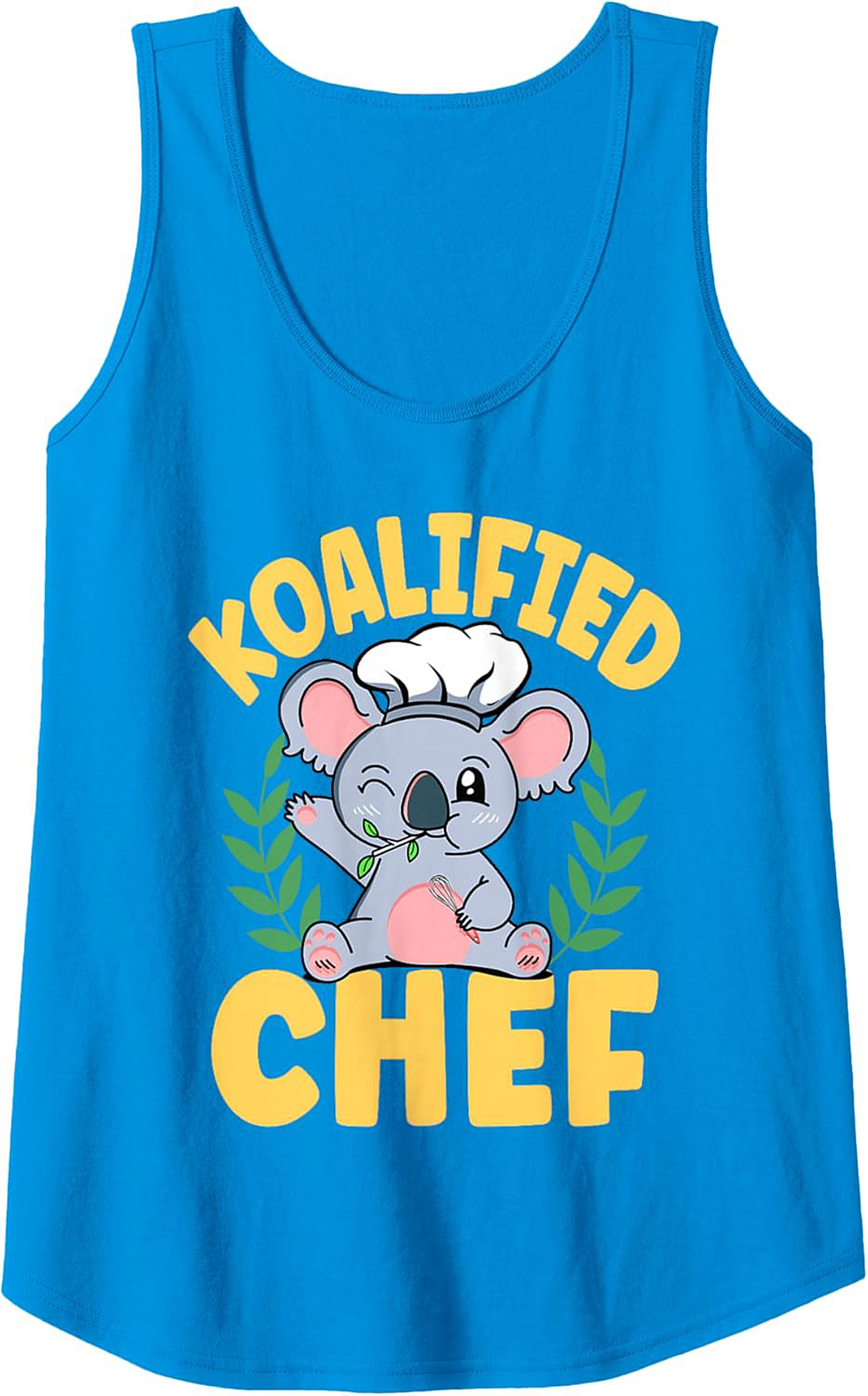 Funny Koalified Chef Graphic Tank Sleeveless Shirt