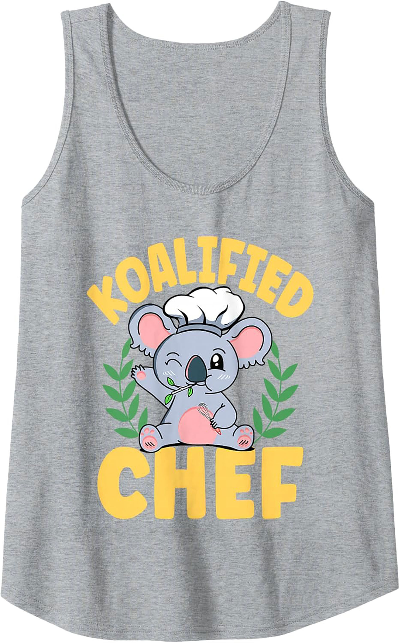 Funny Koalified Chef Graphic Tank Sleeveless Shirt