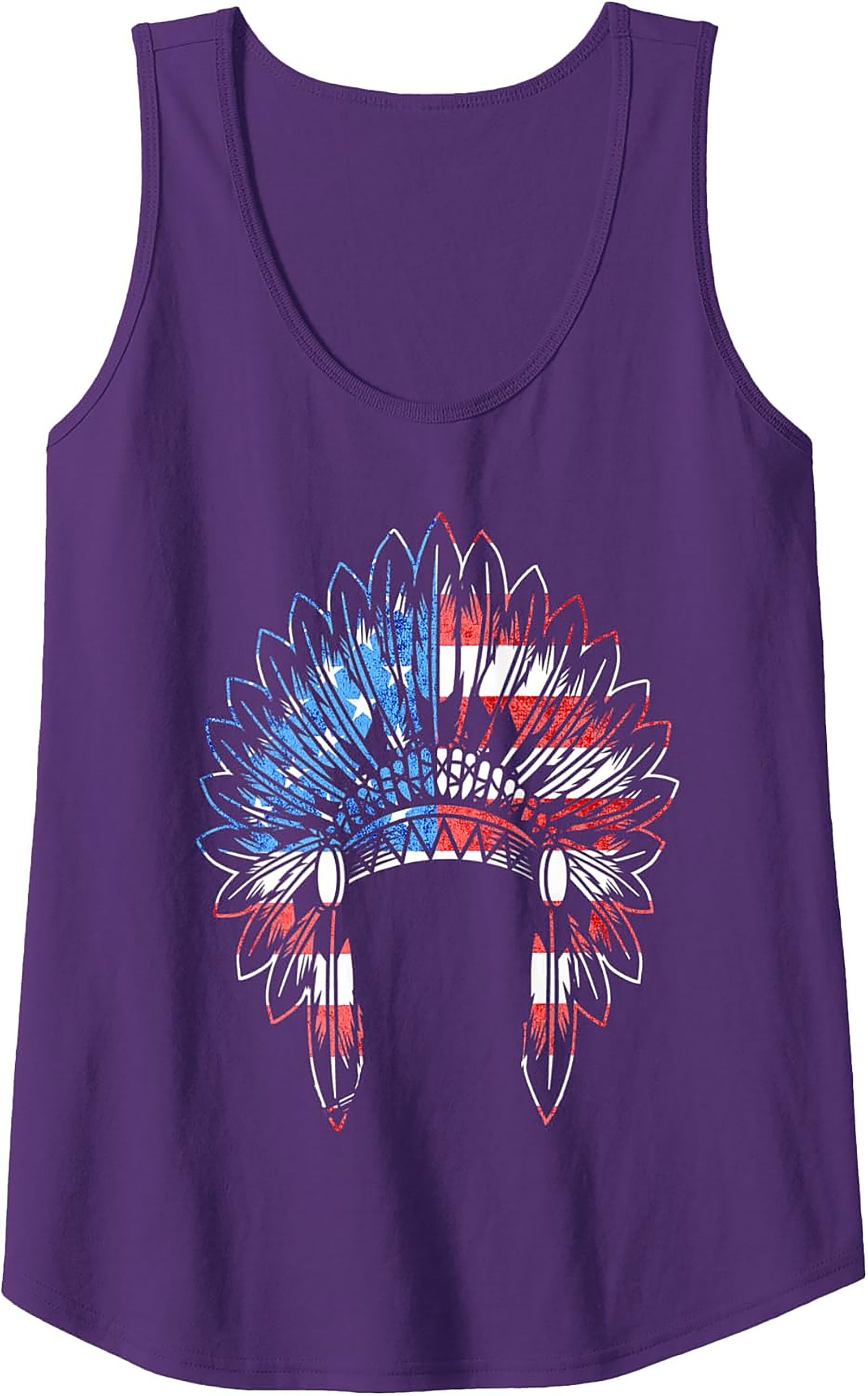 American Flag Headdress Tank Top Unisex Sleeveless Shirt