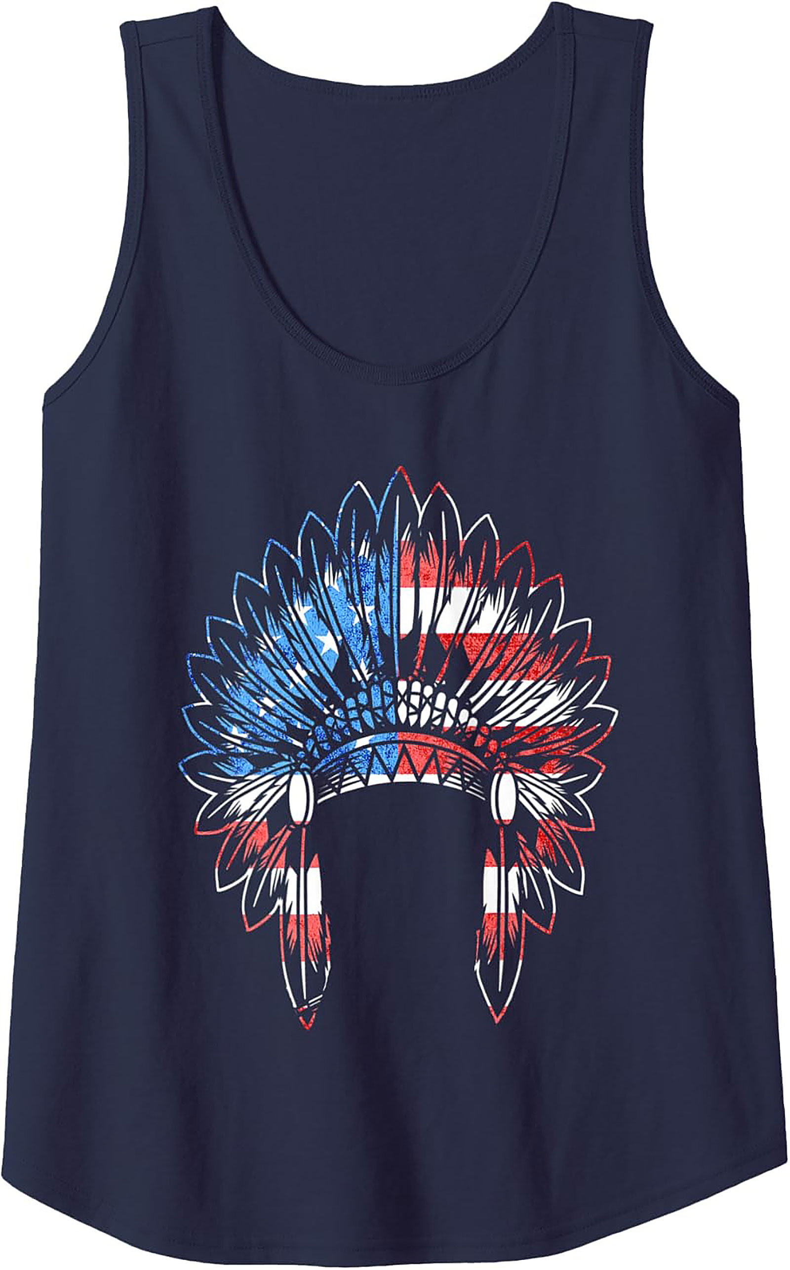 American Flag Headdress Tank Top Unisex Sleeveless Shirt
