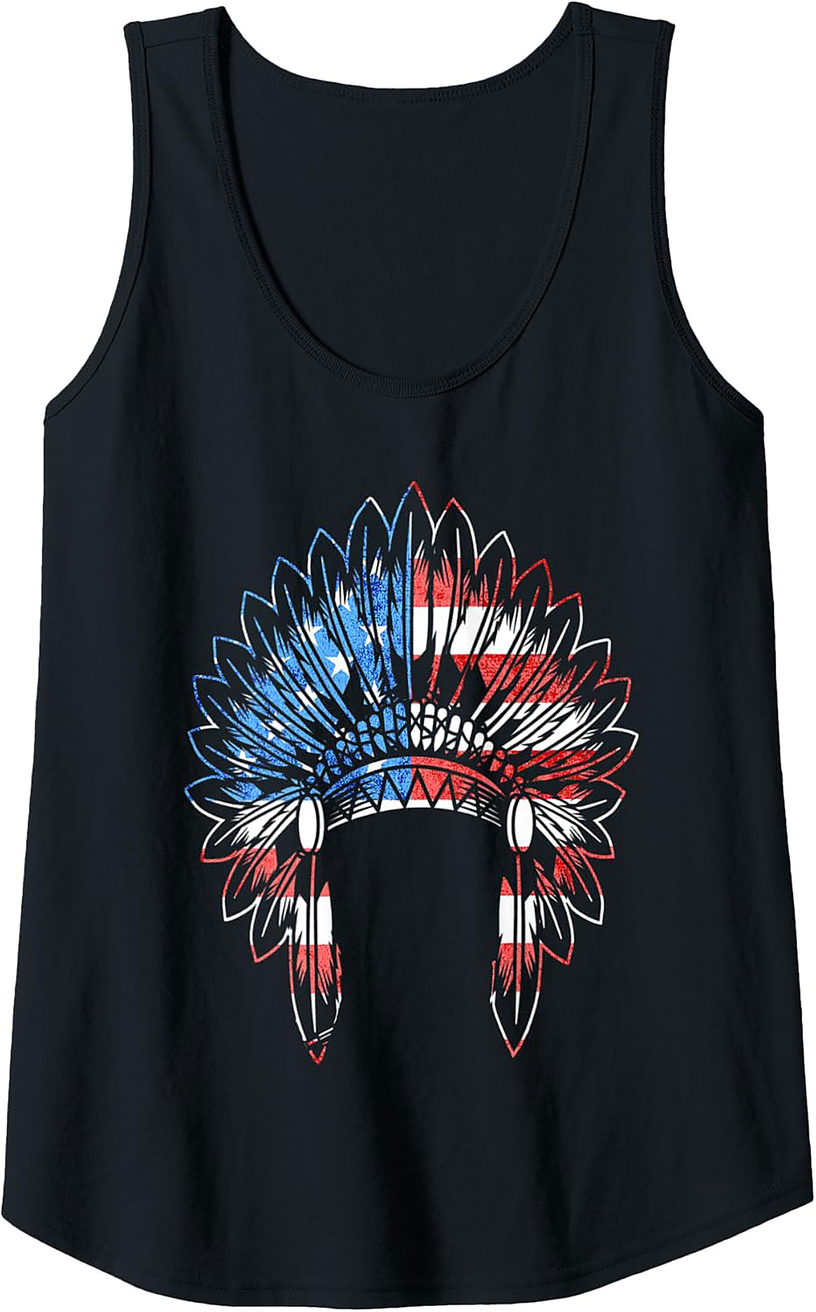 American Flag Headdress Tank Top Unisex Sleeveless Shirt